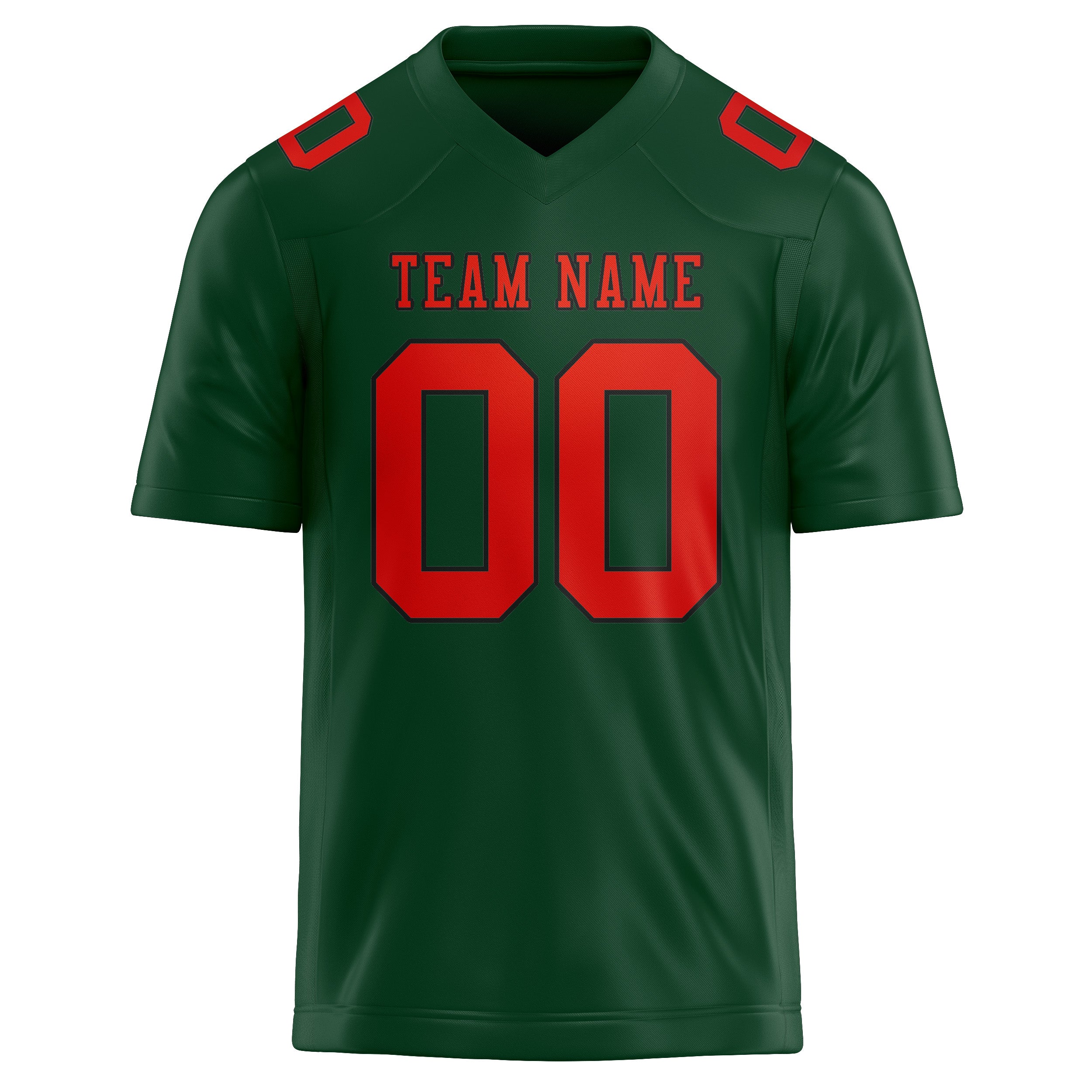 Maillot de football personnalisé vert orange rouge