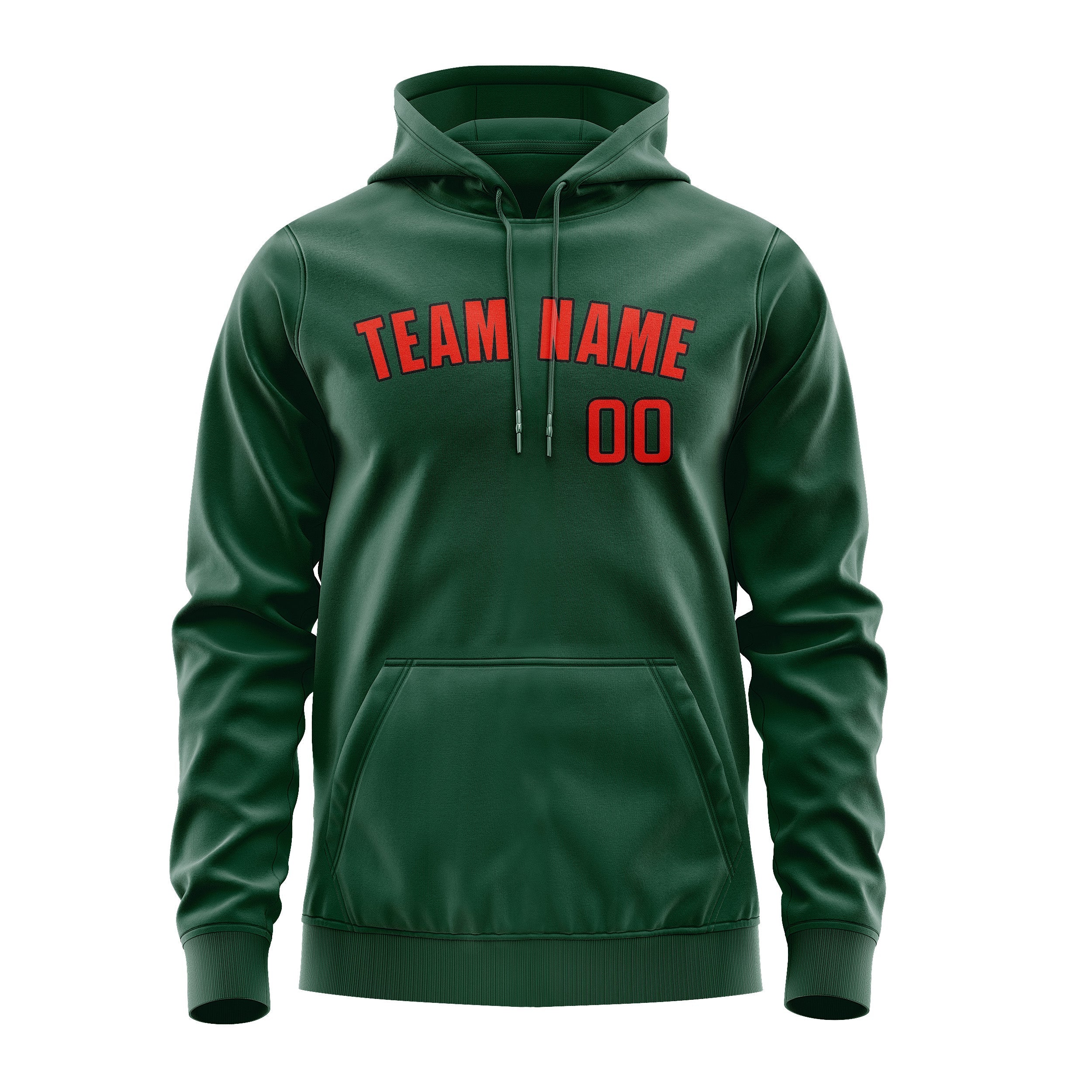 Custom Green Orange Red Hoodie