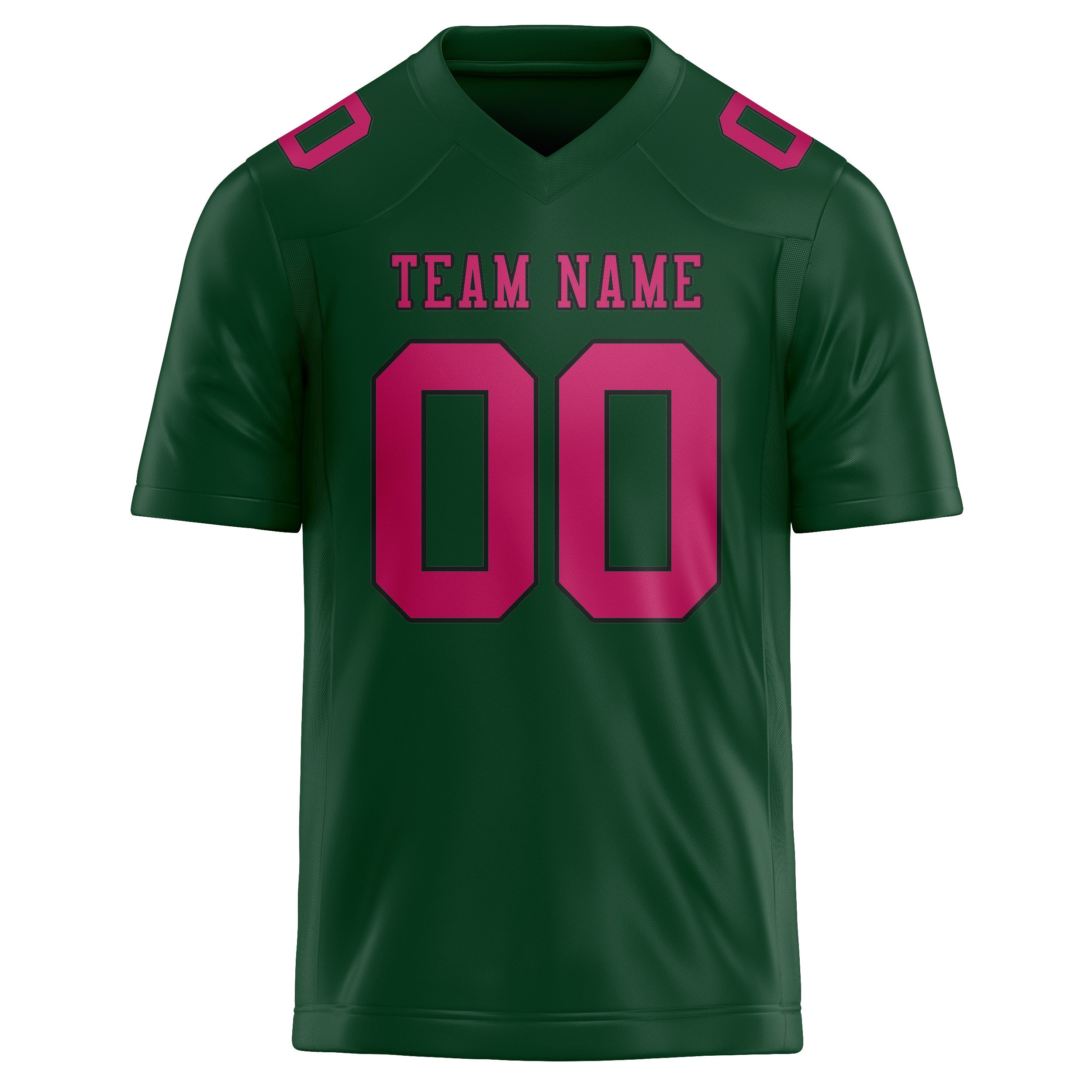 Maillot de football personnalisé vert et rose