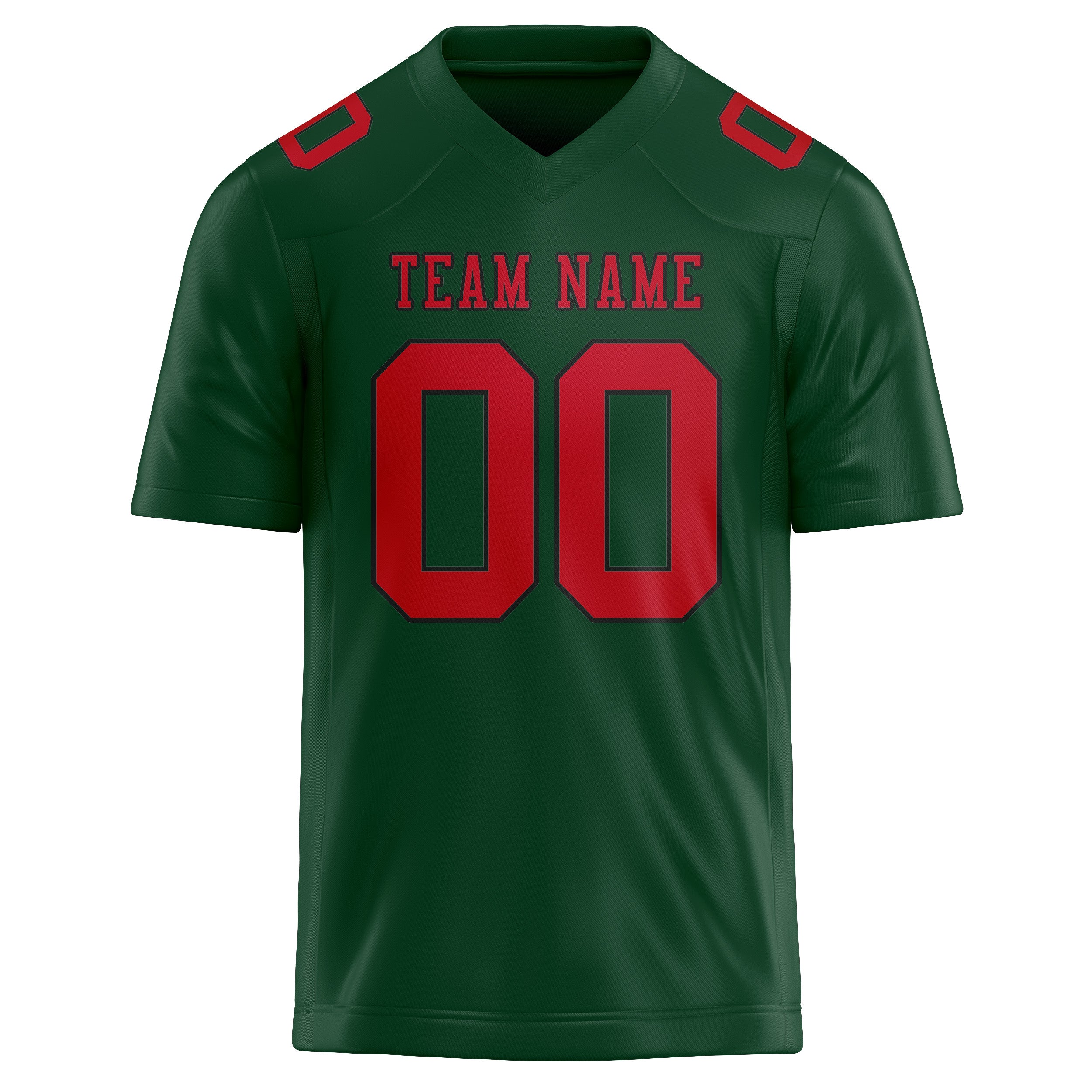 Maillot de football personnalisé vert et rouge
