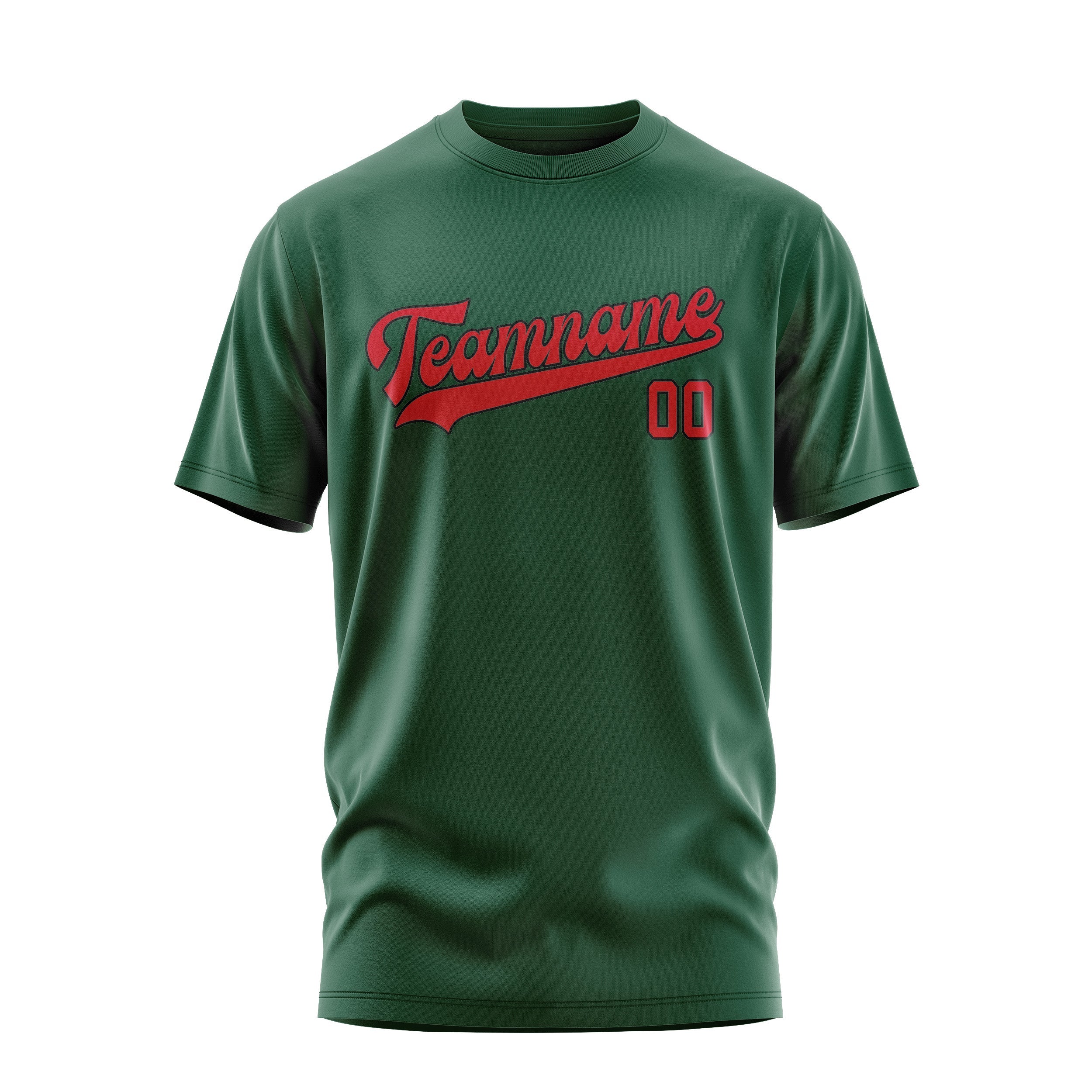 T-shirt personnalisé vert et rouge
