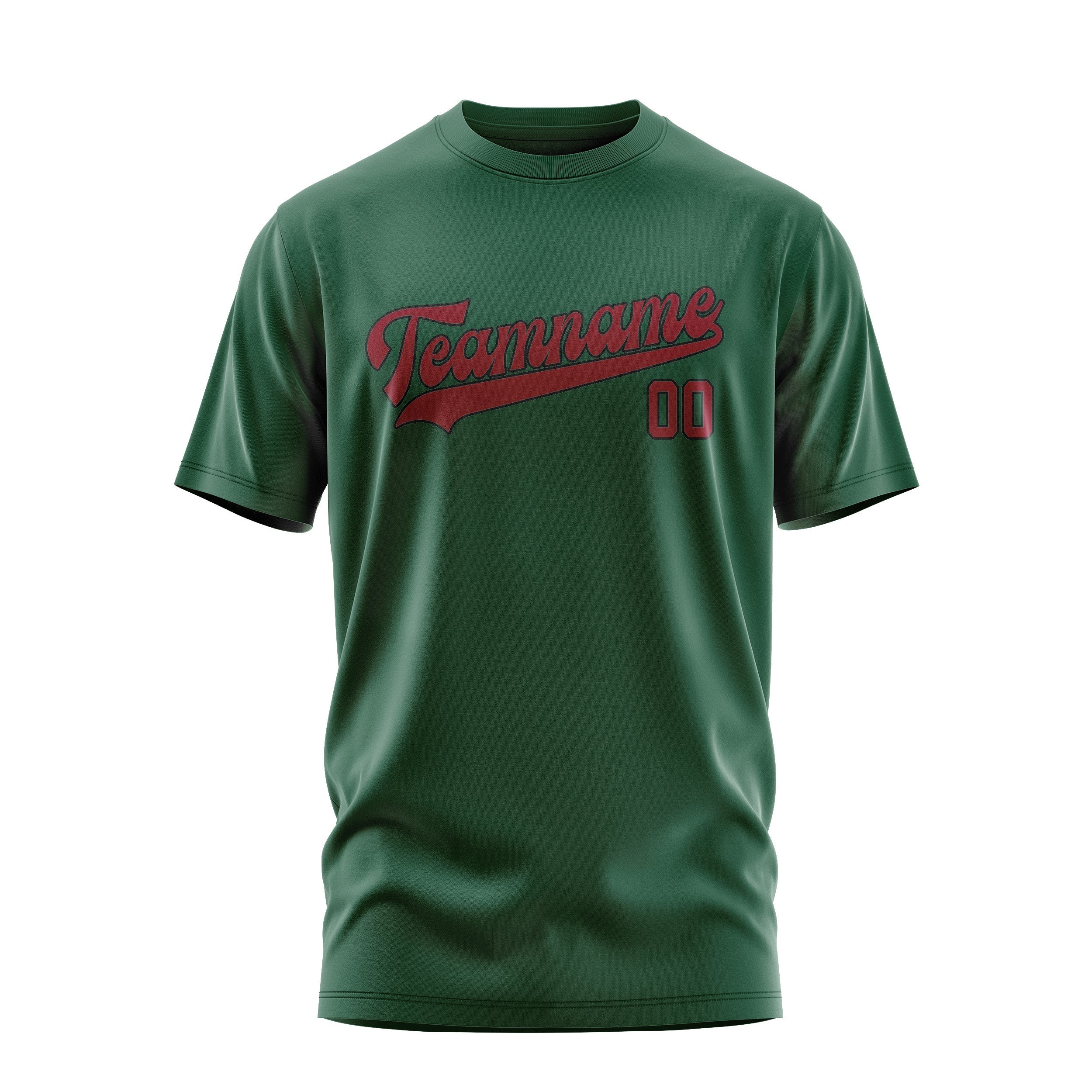 T-shirt personnalisé vert cramoisi rouge
