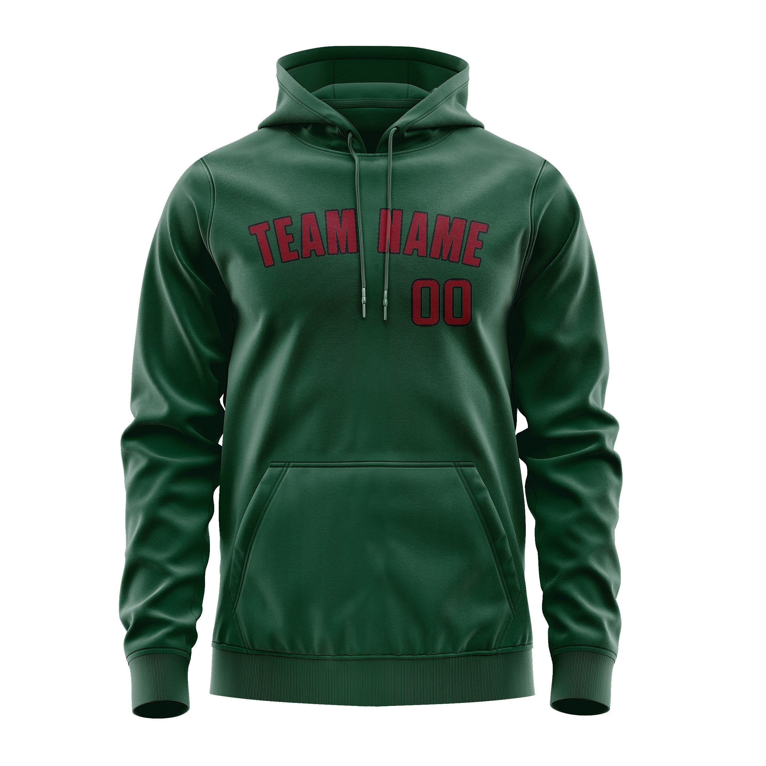 Custom Green Crimson Red Hoodie