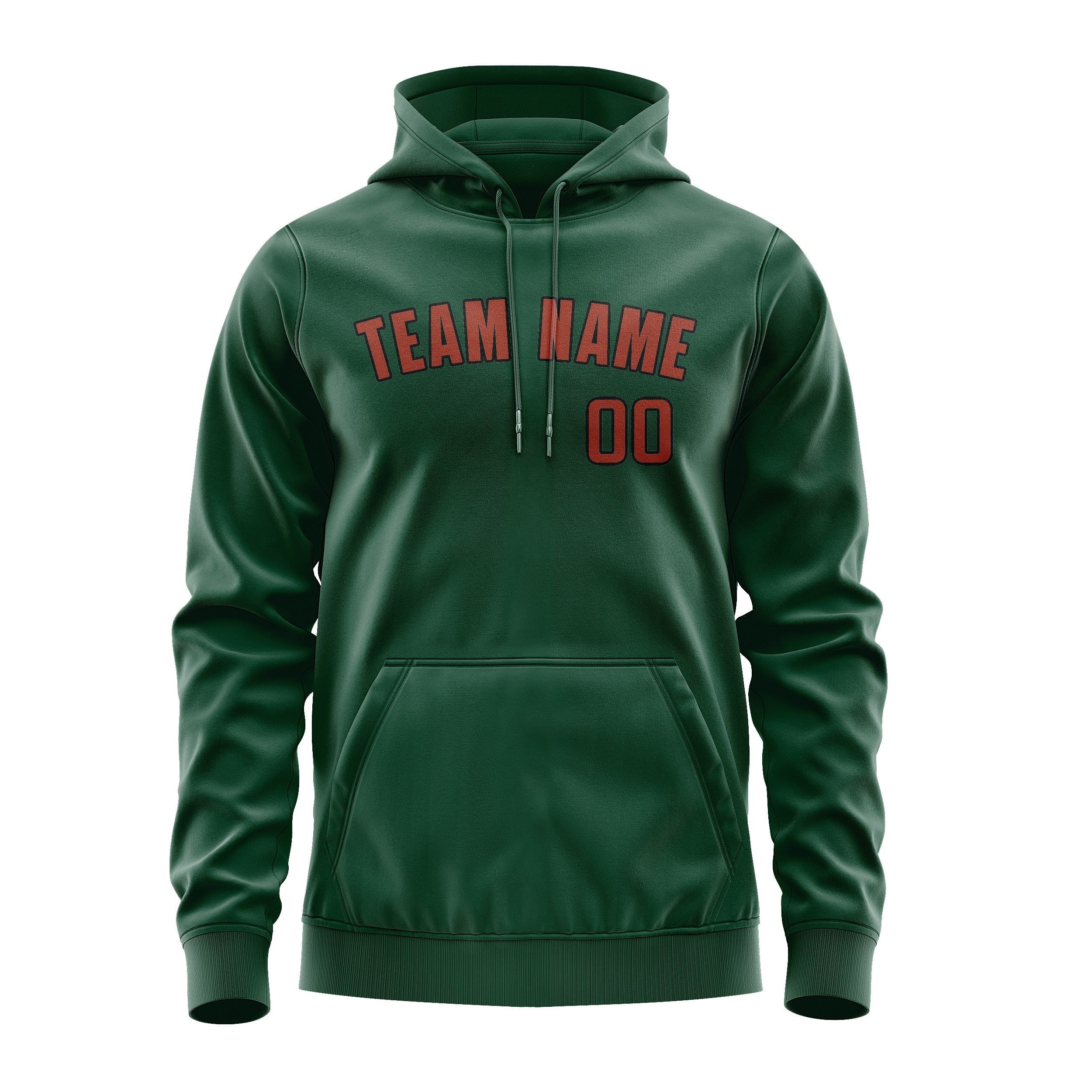 Custom Green Coral Red Hoodie