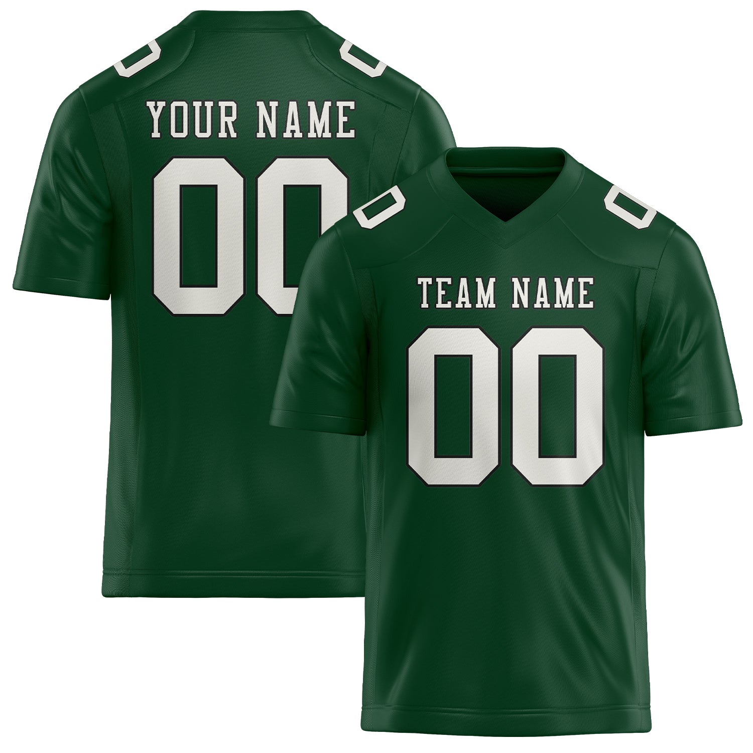 Maillot de football vert et blanc personnalisé