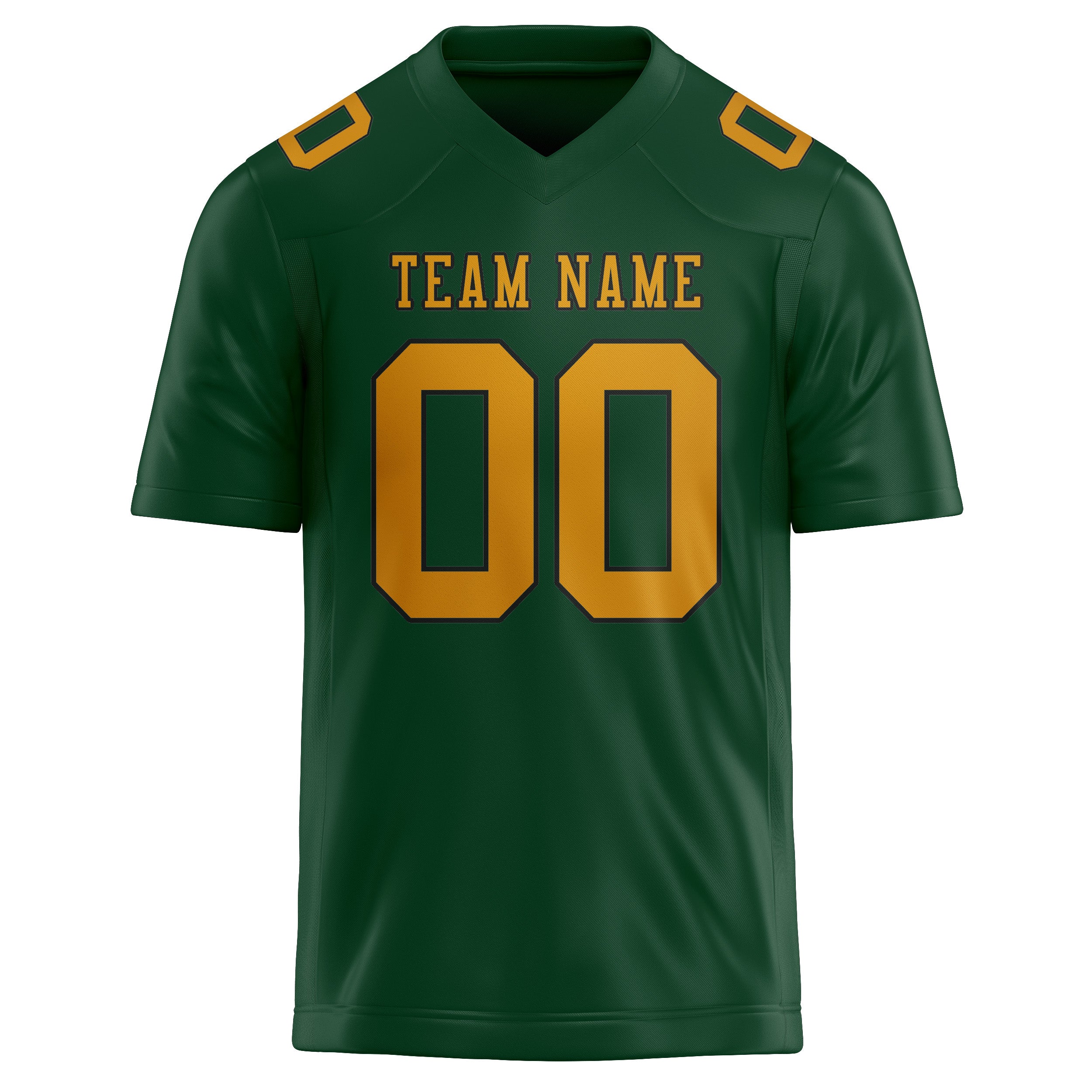 Maillot de football personnalisé vert et jaune