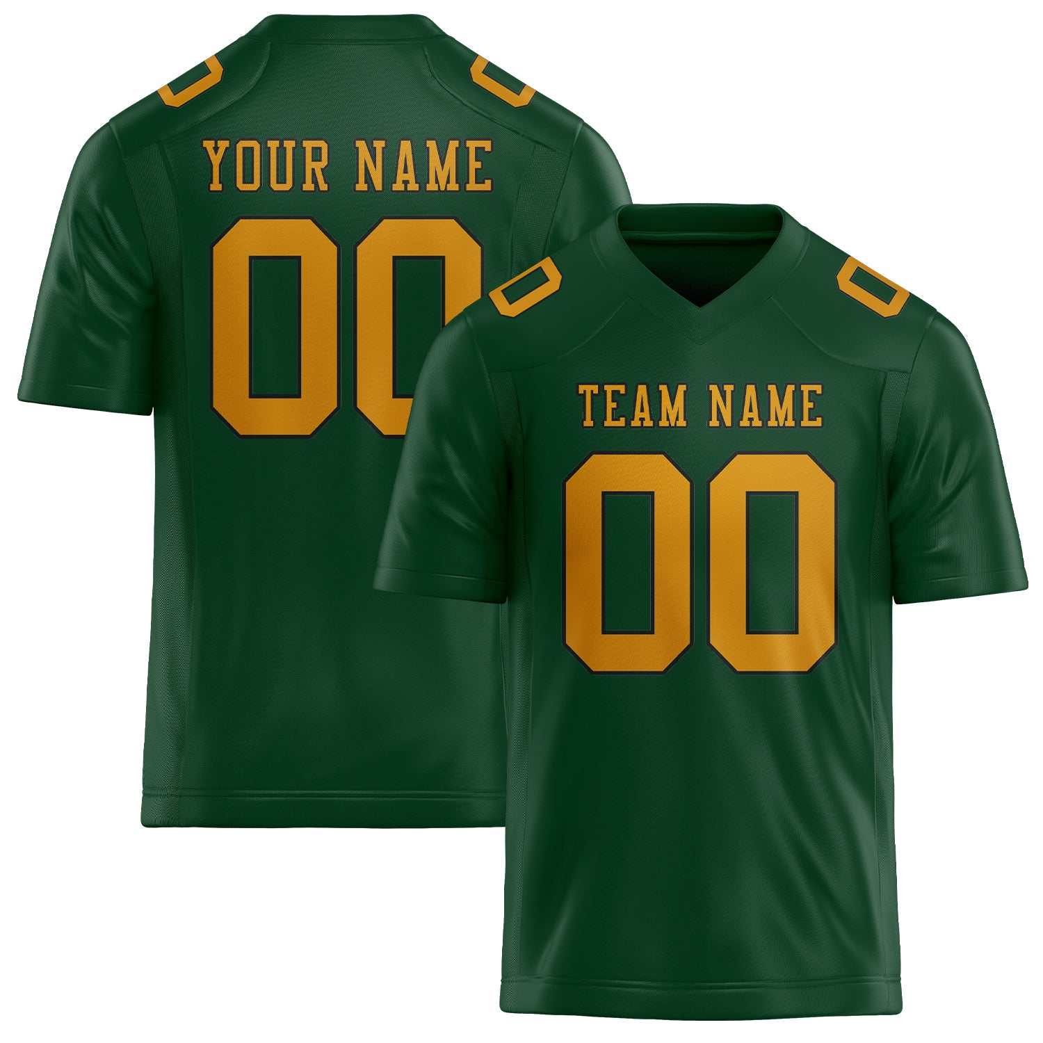 Maillot de football personnalisé vert et jaune