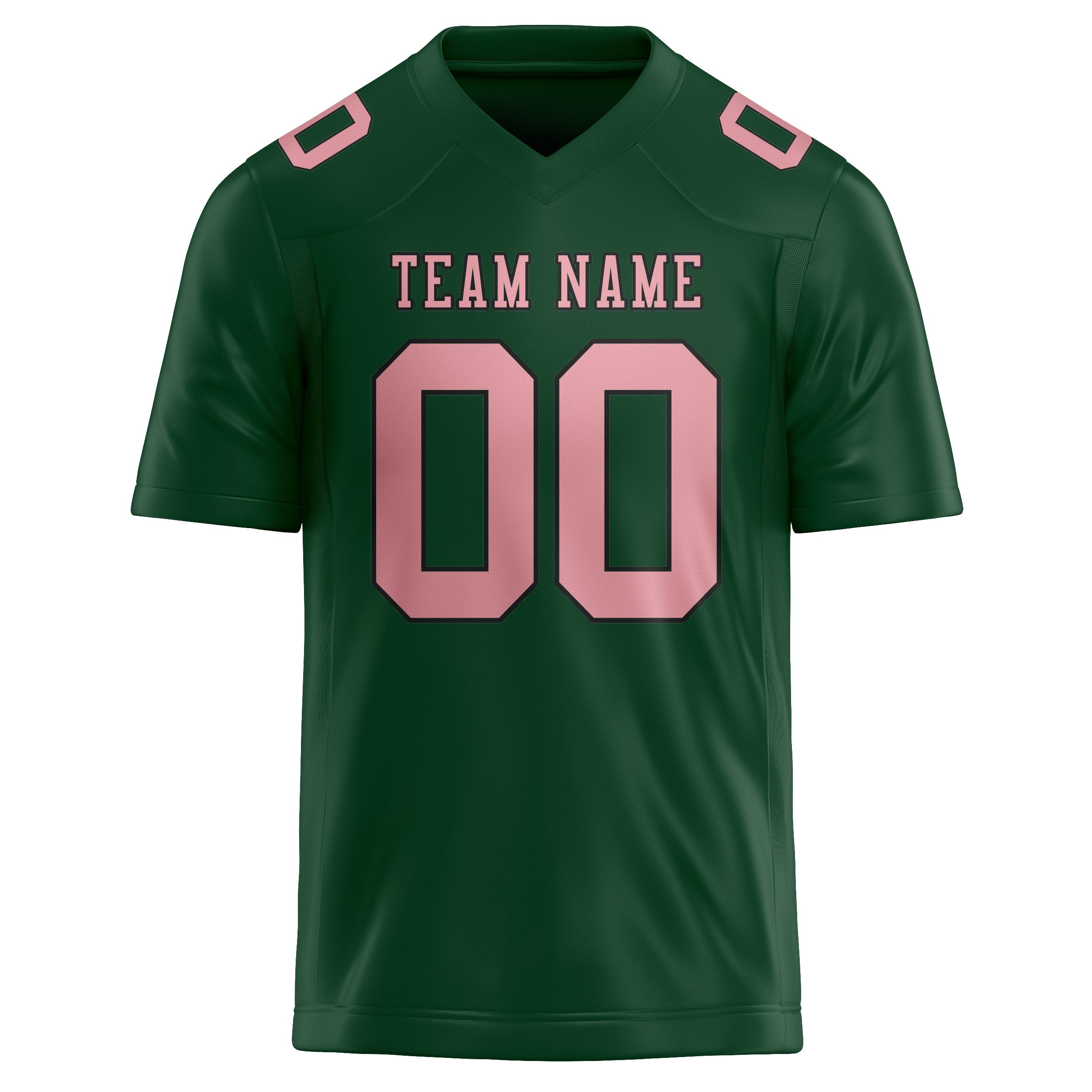 Maillot de football personnalisé vert et rose clair