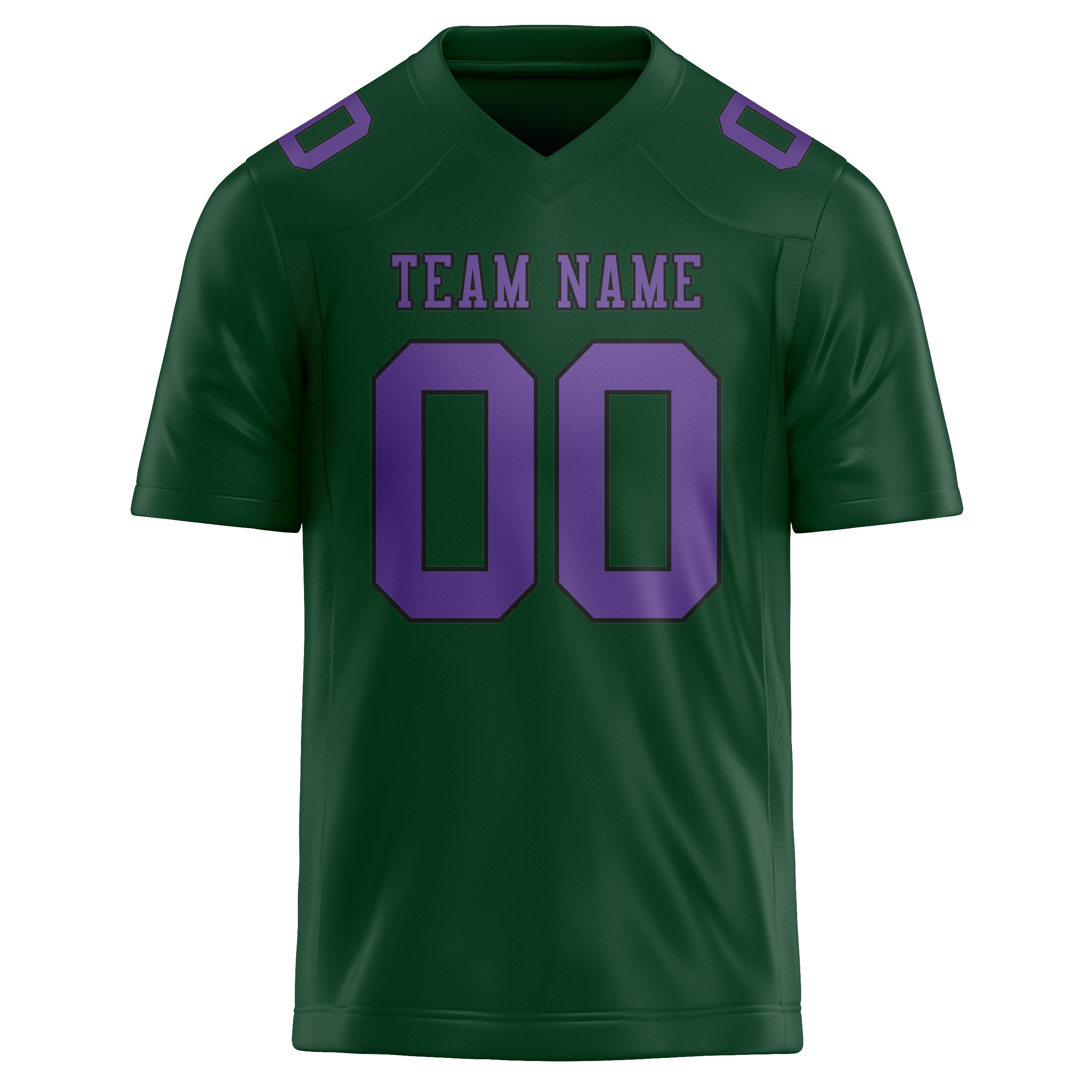 Maillot de football personnalisé vert clair et violet