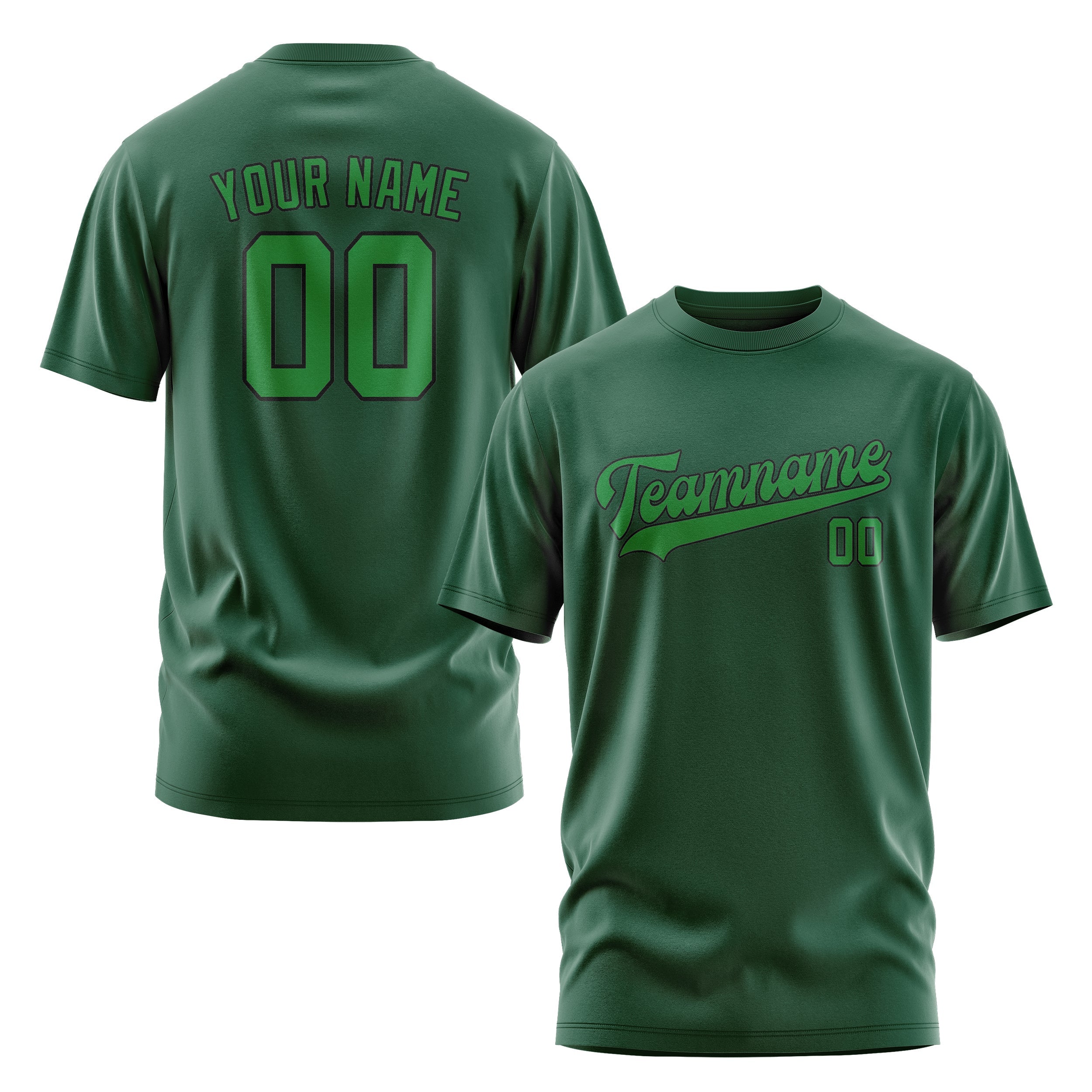 T-shirt vert émeraude personnalisé