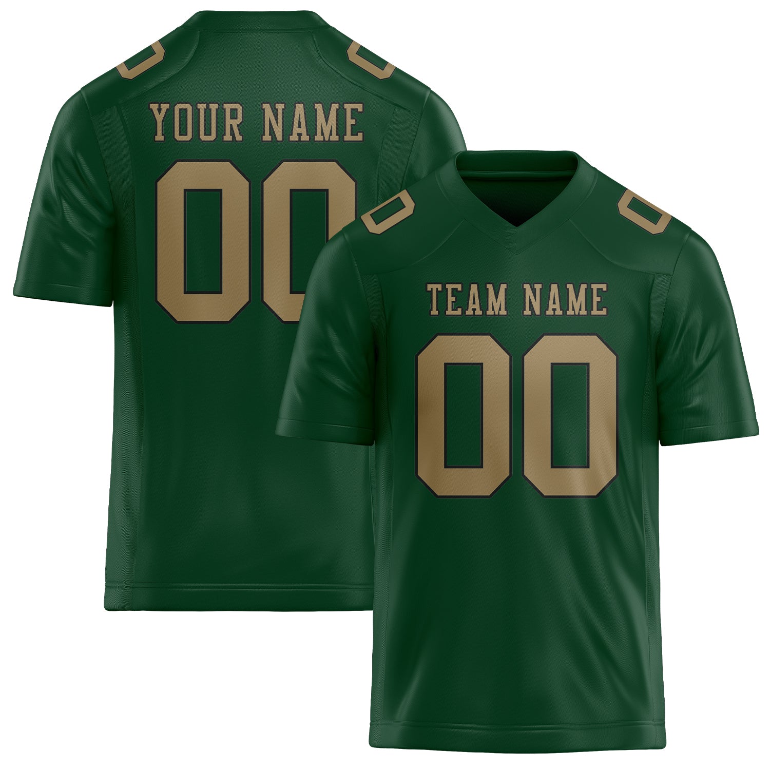 Maillot de football kaki clair vert personnalisé
