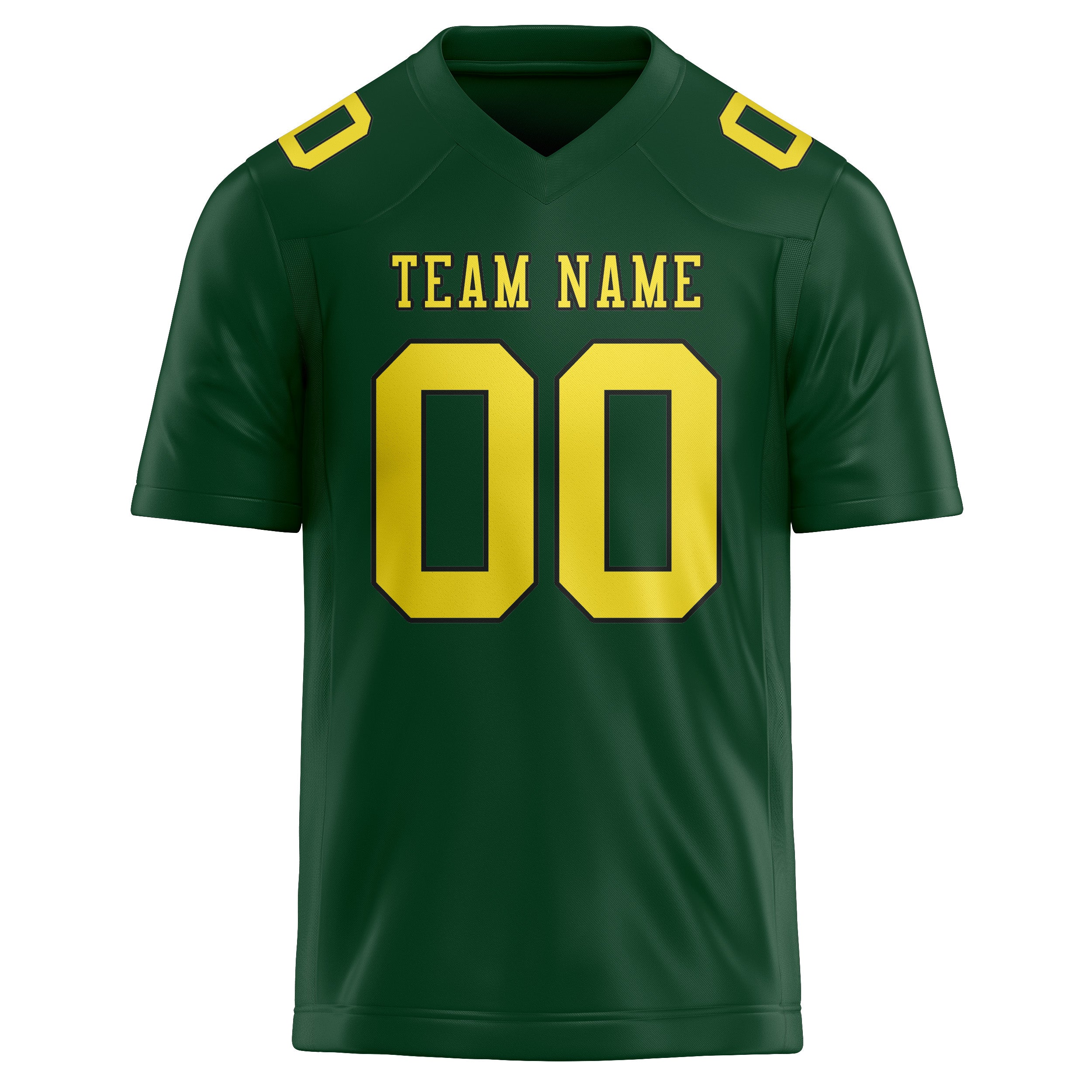 Maillot de football personnalisé vert clair et jaune clair