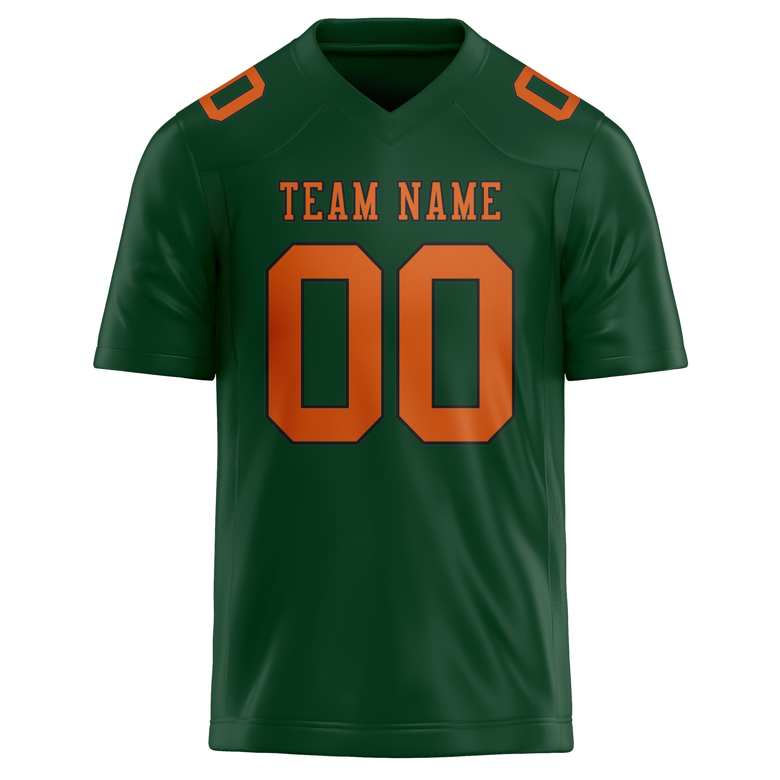Maillot de football personnalisé vert et orange