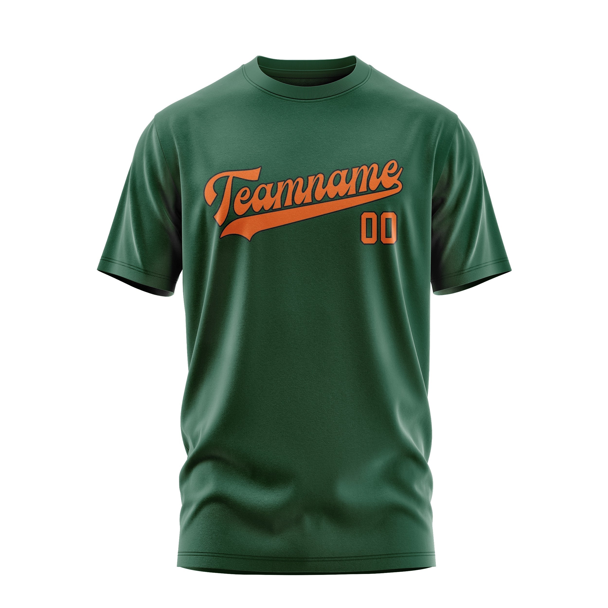 T-shirt personnalisé vert orange