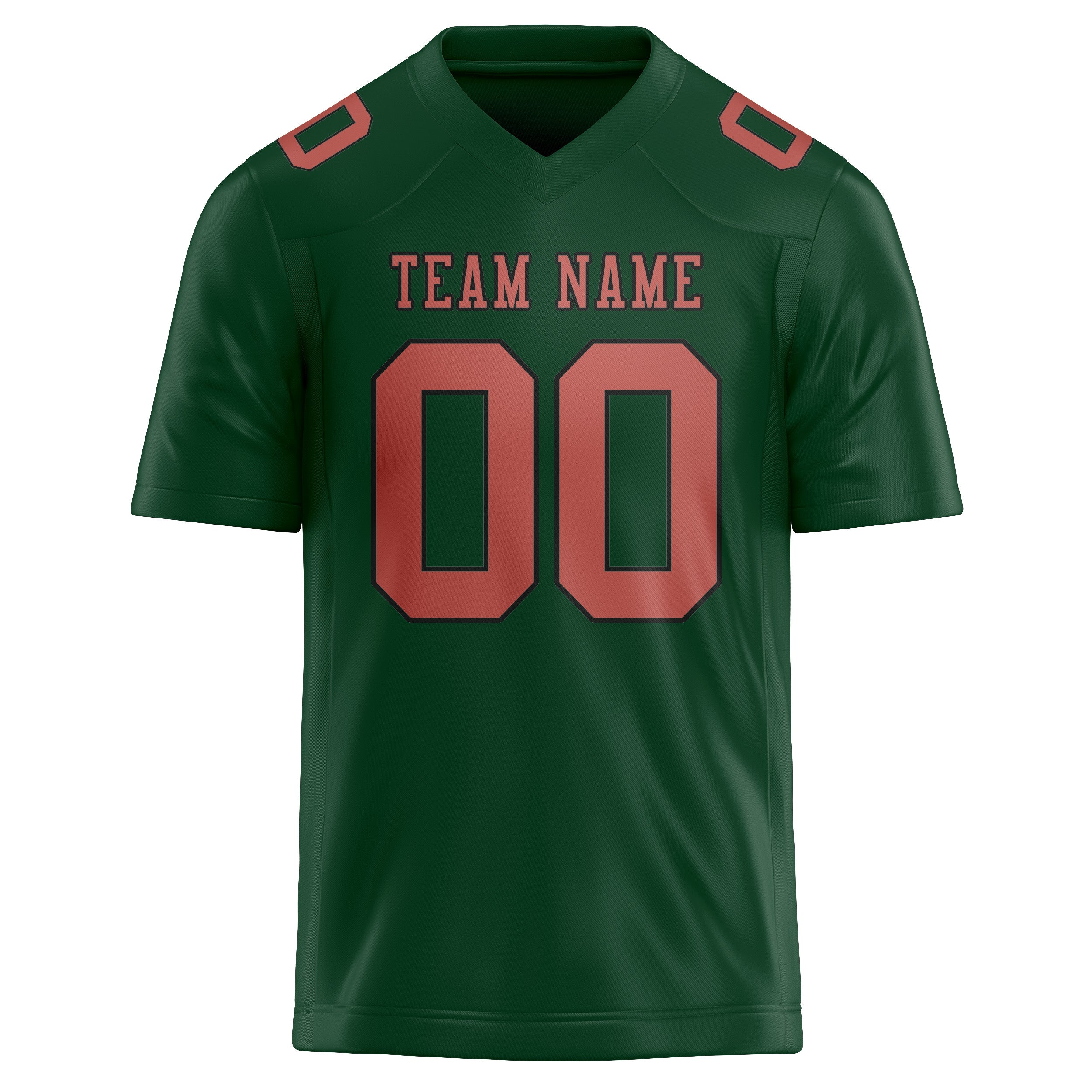 Maillot de football personnalisé vert et cuivre rose