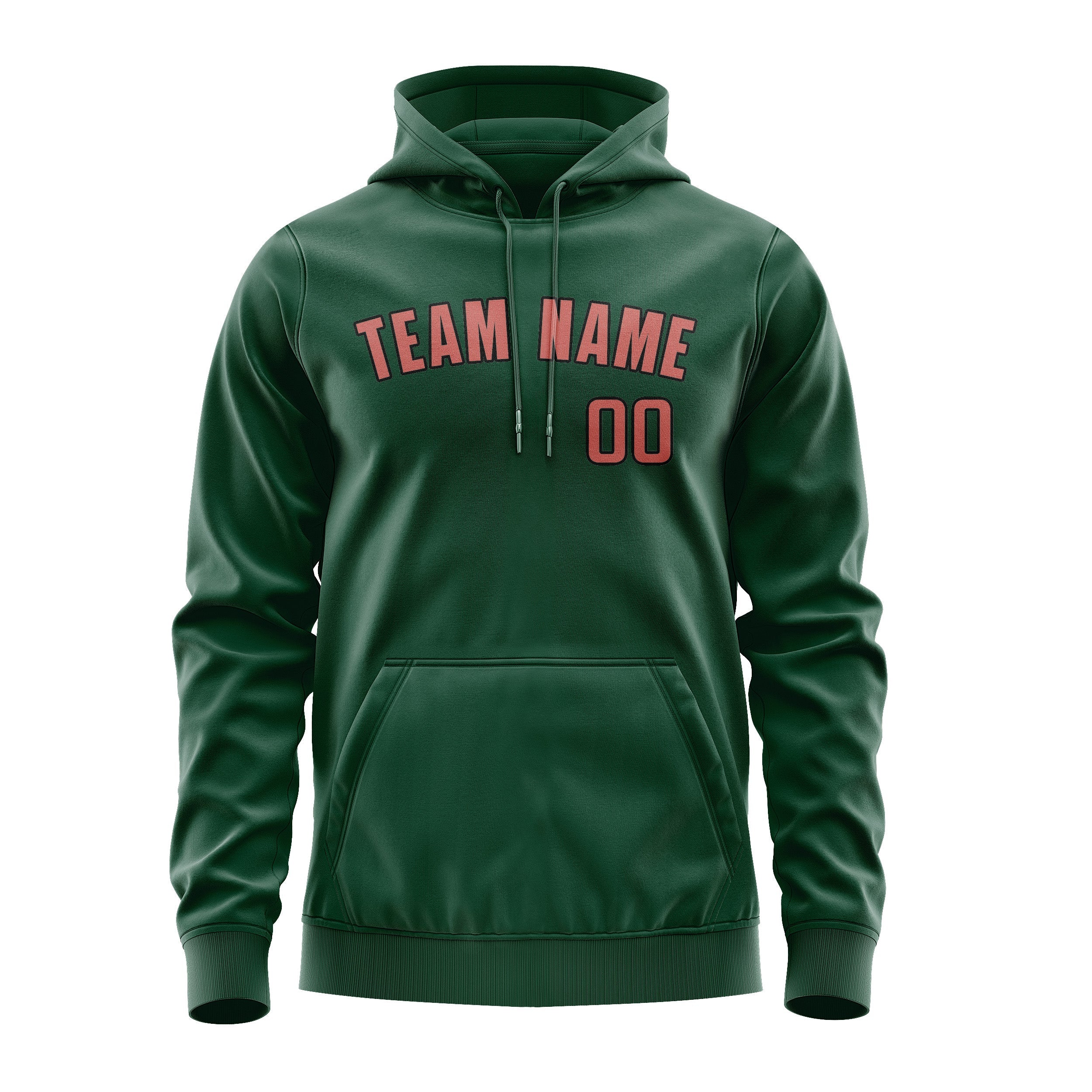 Sweat à capuche personnalisé vert cuivre rose 