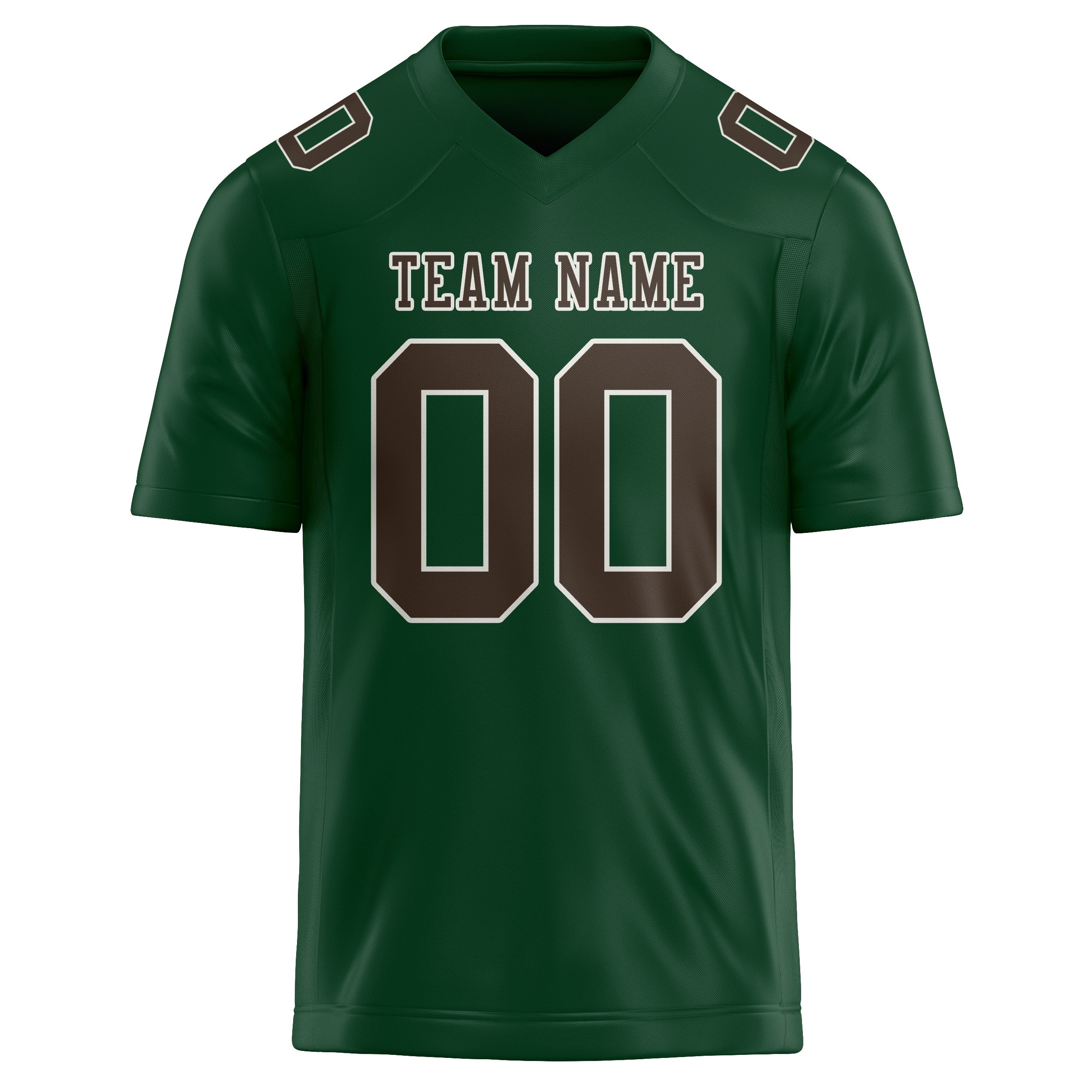 Maillot de football personnalisé vert et marron
