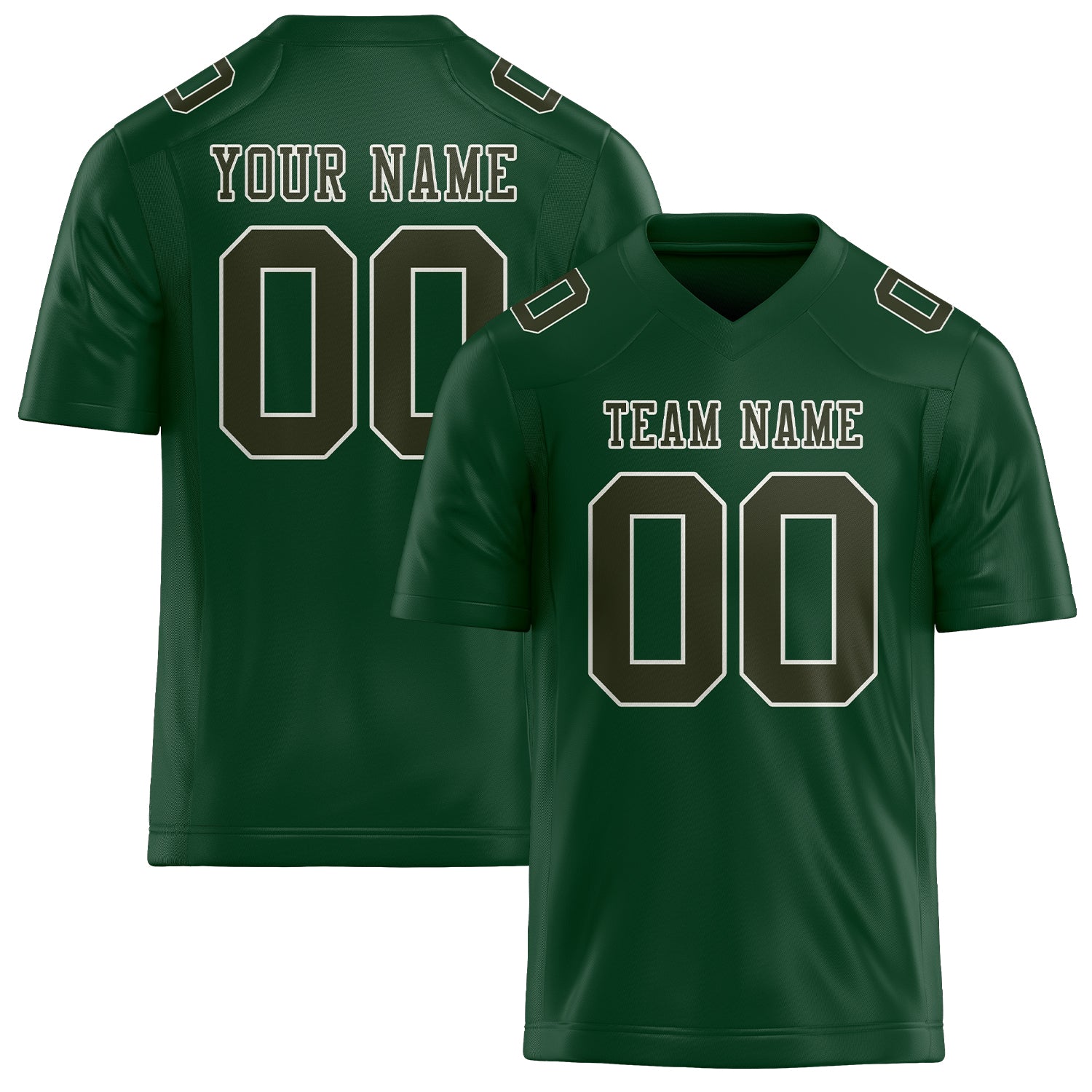 Maillot de football vert olive personnalisé