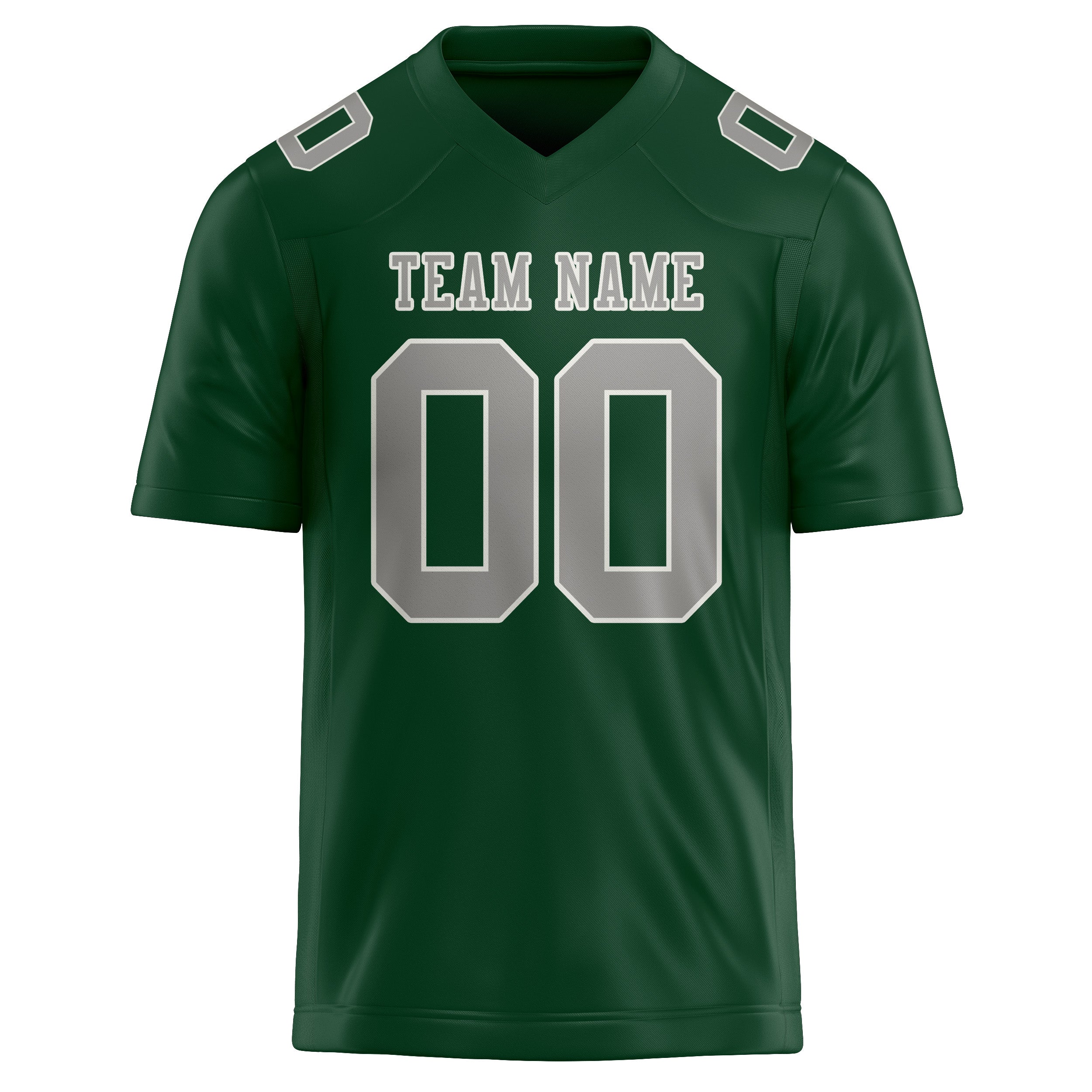 Maillot de football personnalisé vert et gris