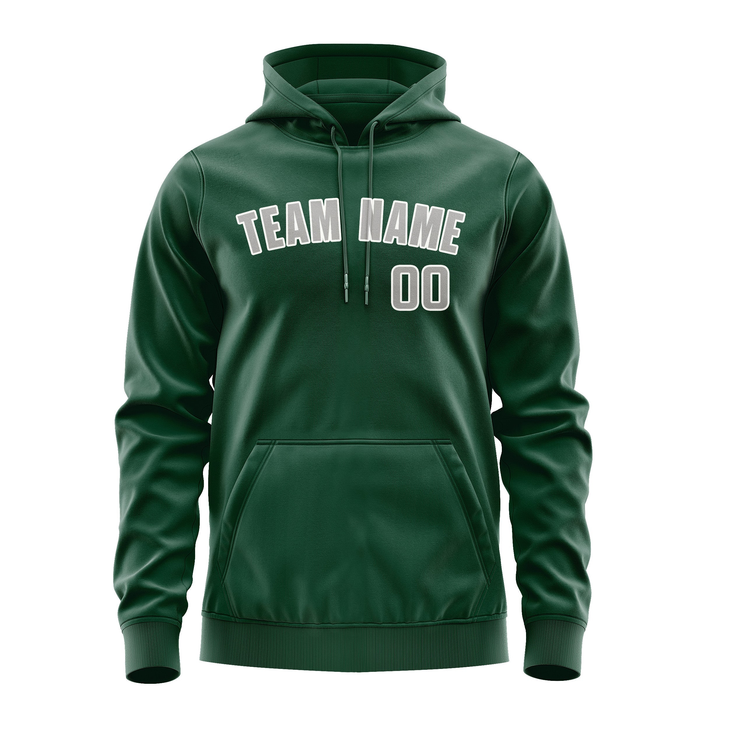 Sweat à capuche vert et gris personnalisé 