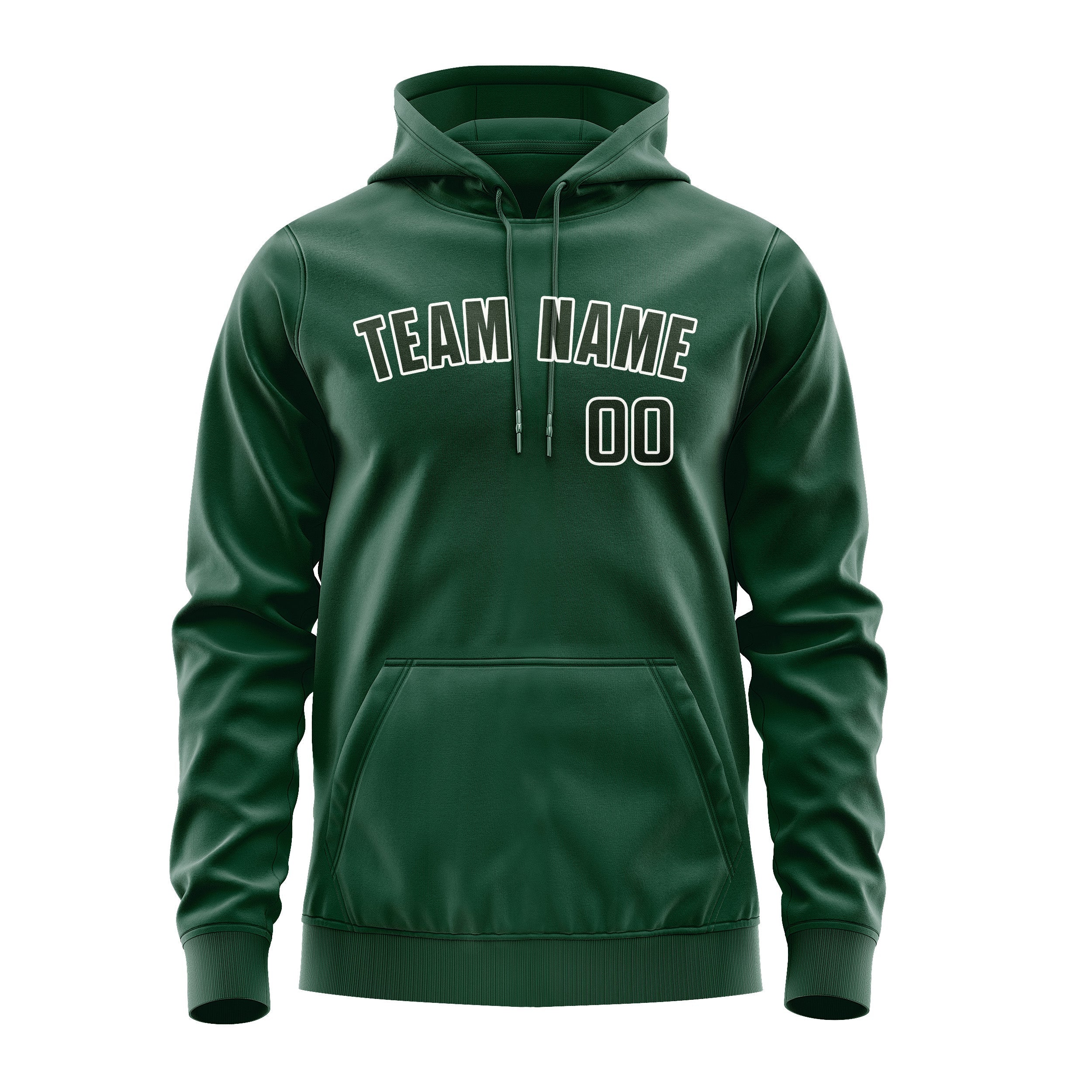 Sweat à capuche vert foncé personnalisé 