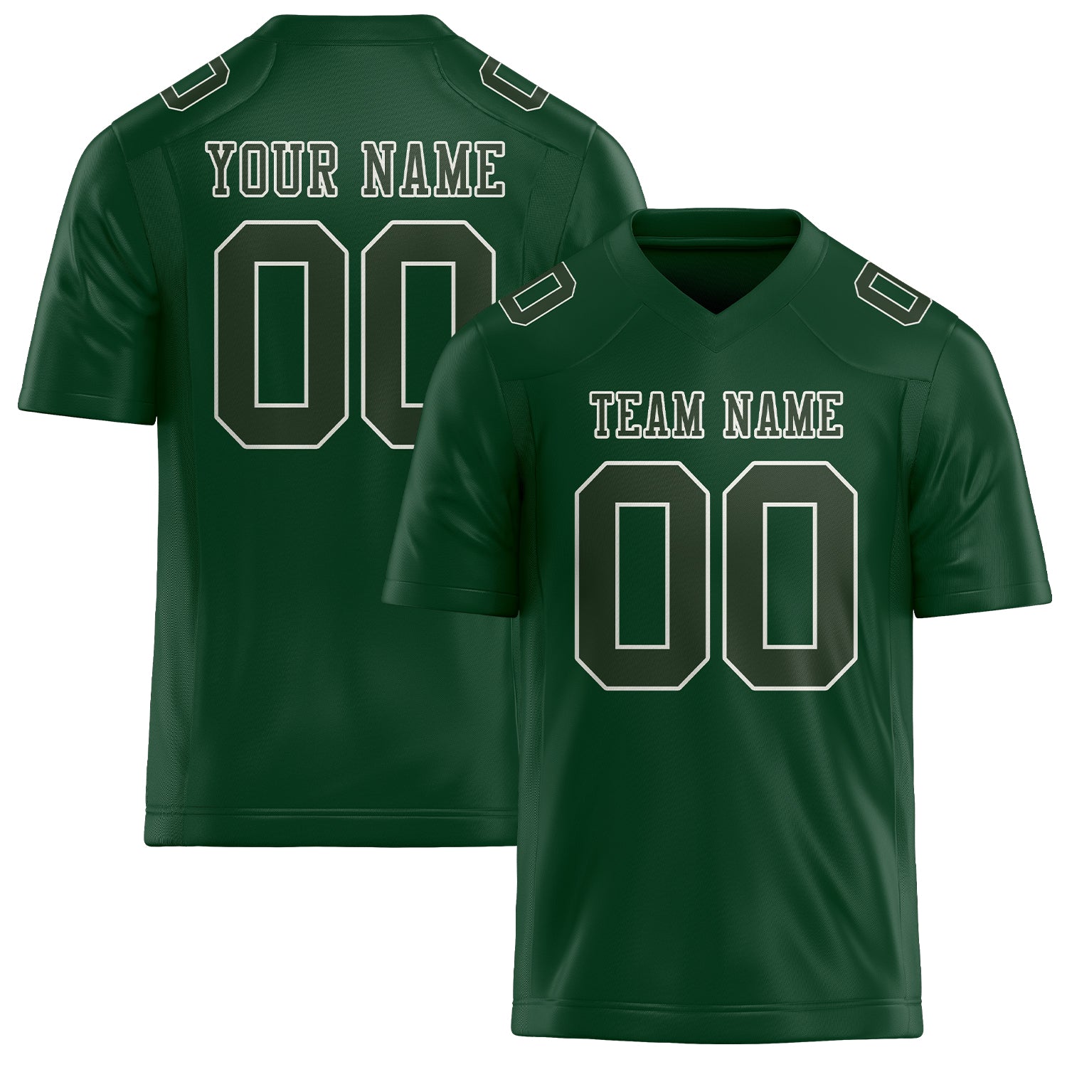 Maillot de football vert foncé personnalisé