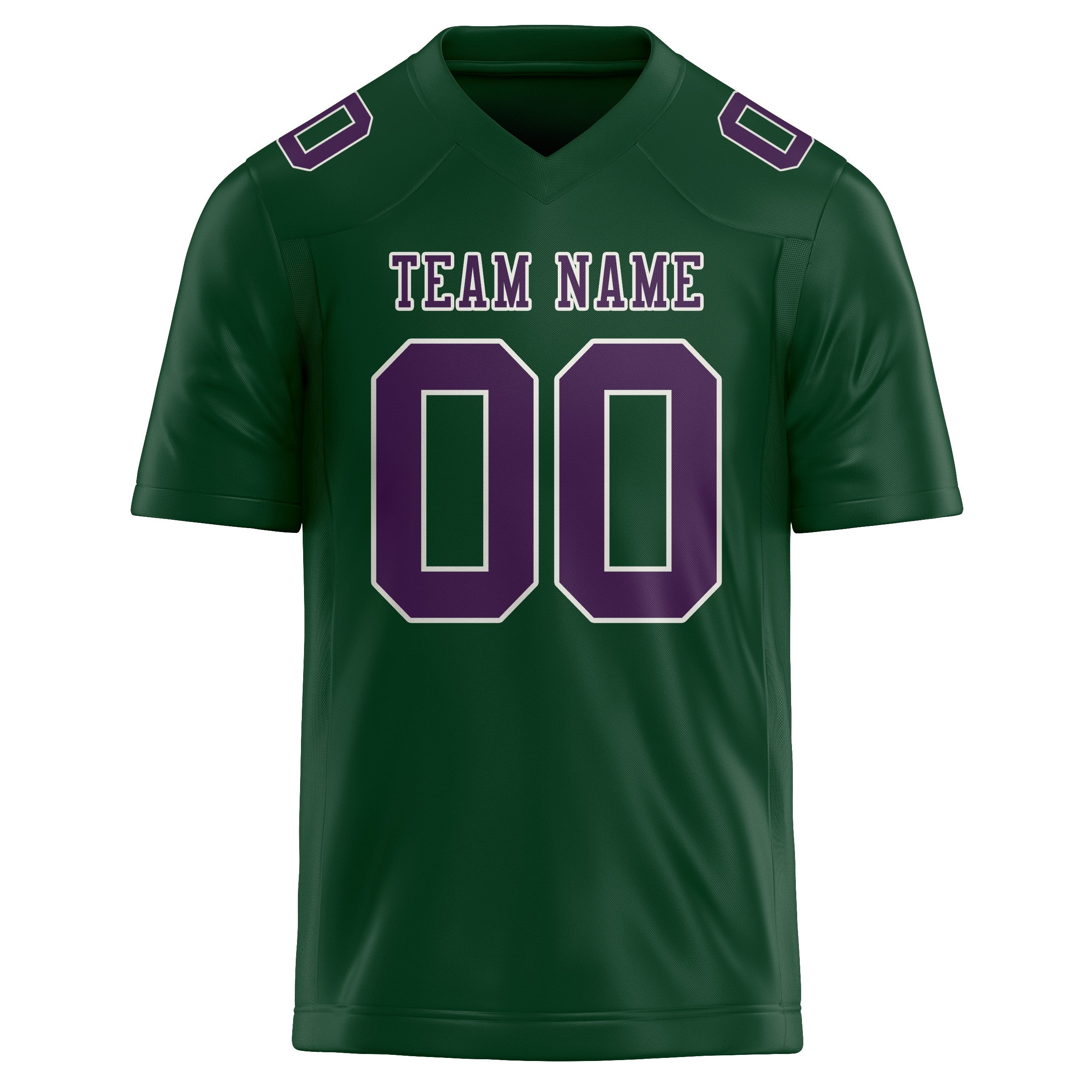 Maillot de football personnalisé vert et violet