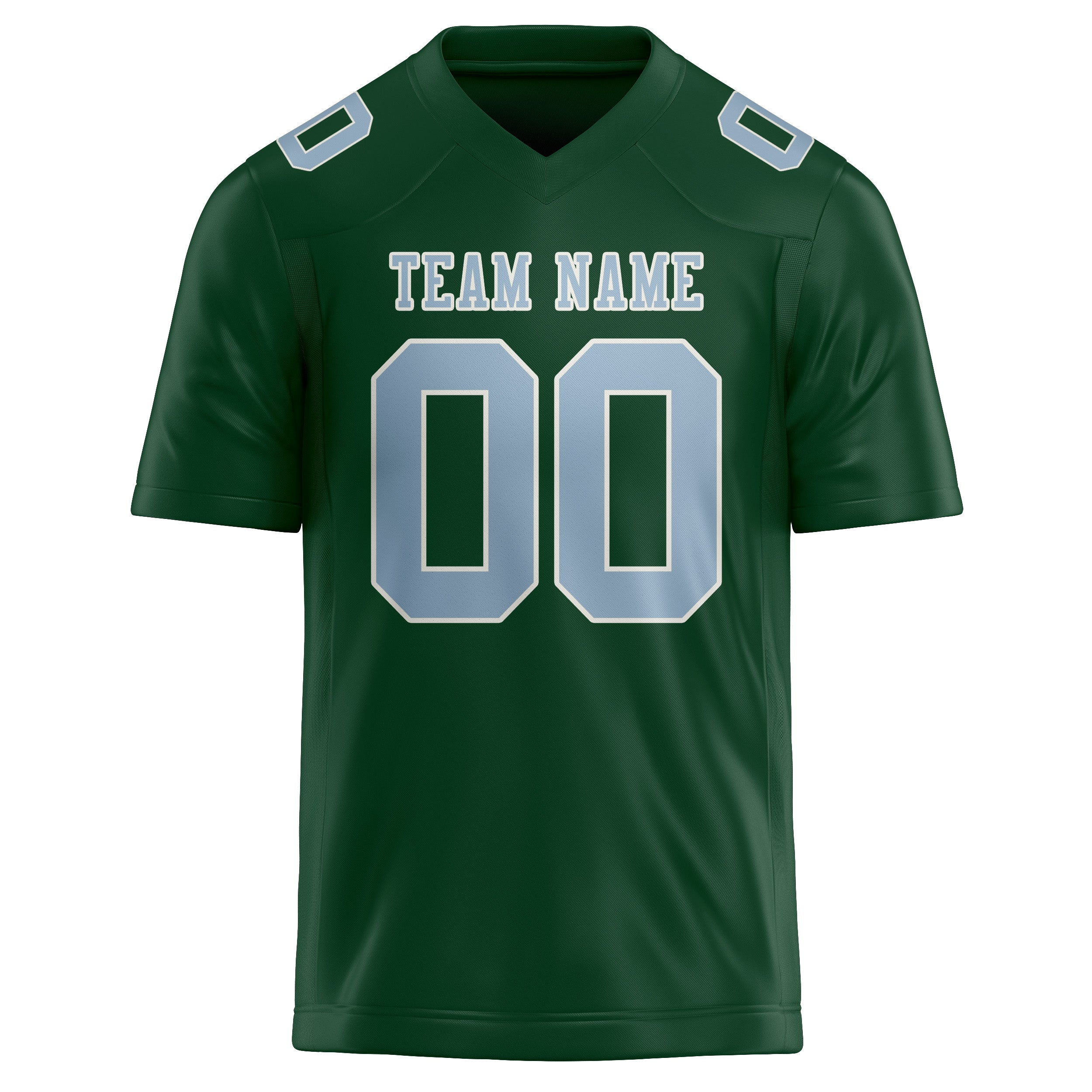 Maillot de football personnalisé vert et bleu clair