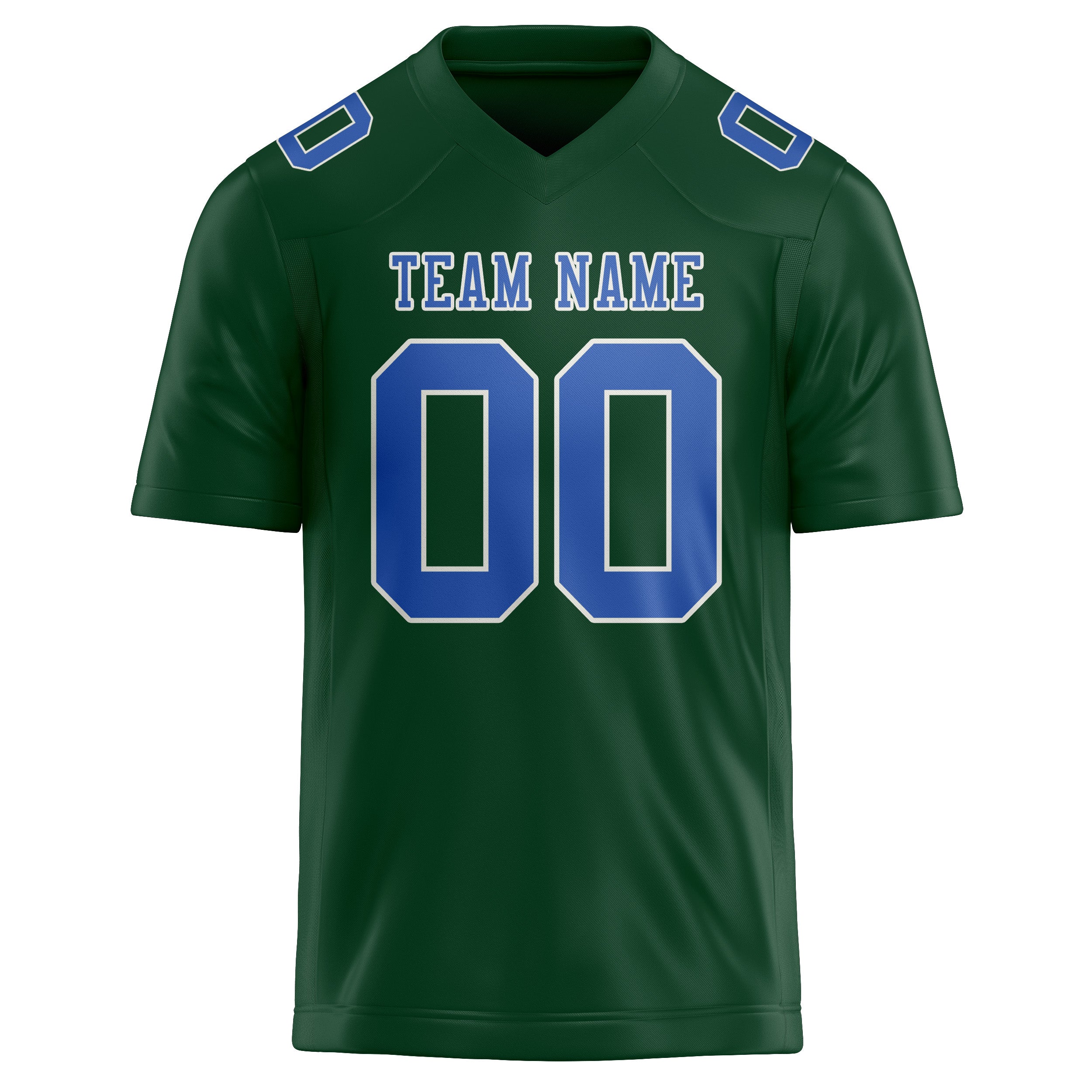 Maillot de football personnalisé vert ciel et bleu ciel