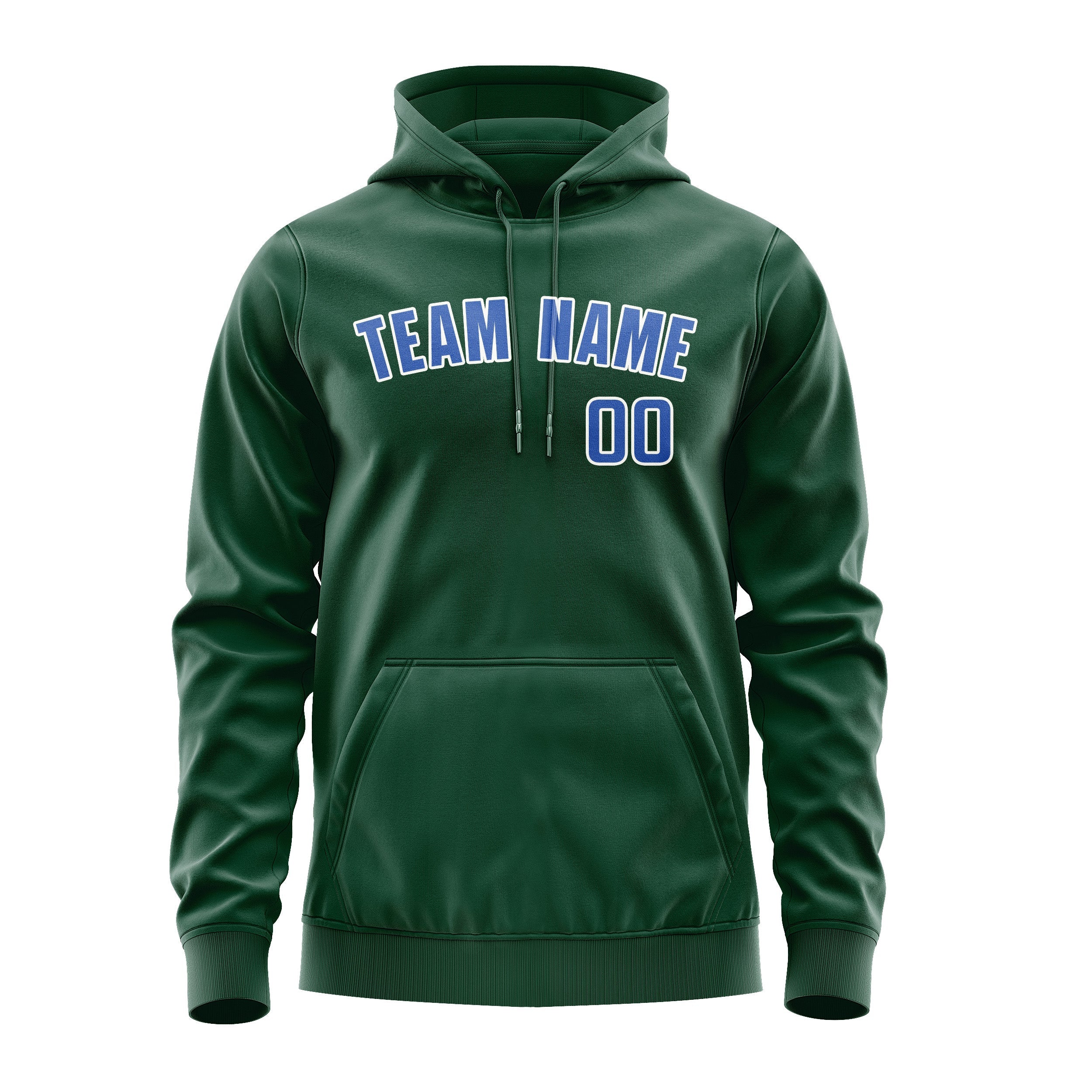 Sweat à capuche personnalisé vert et bleu ciel 