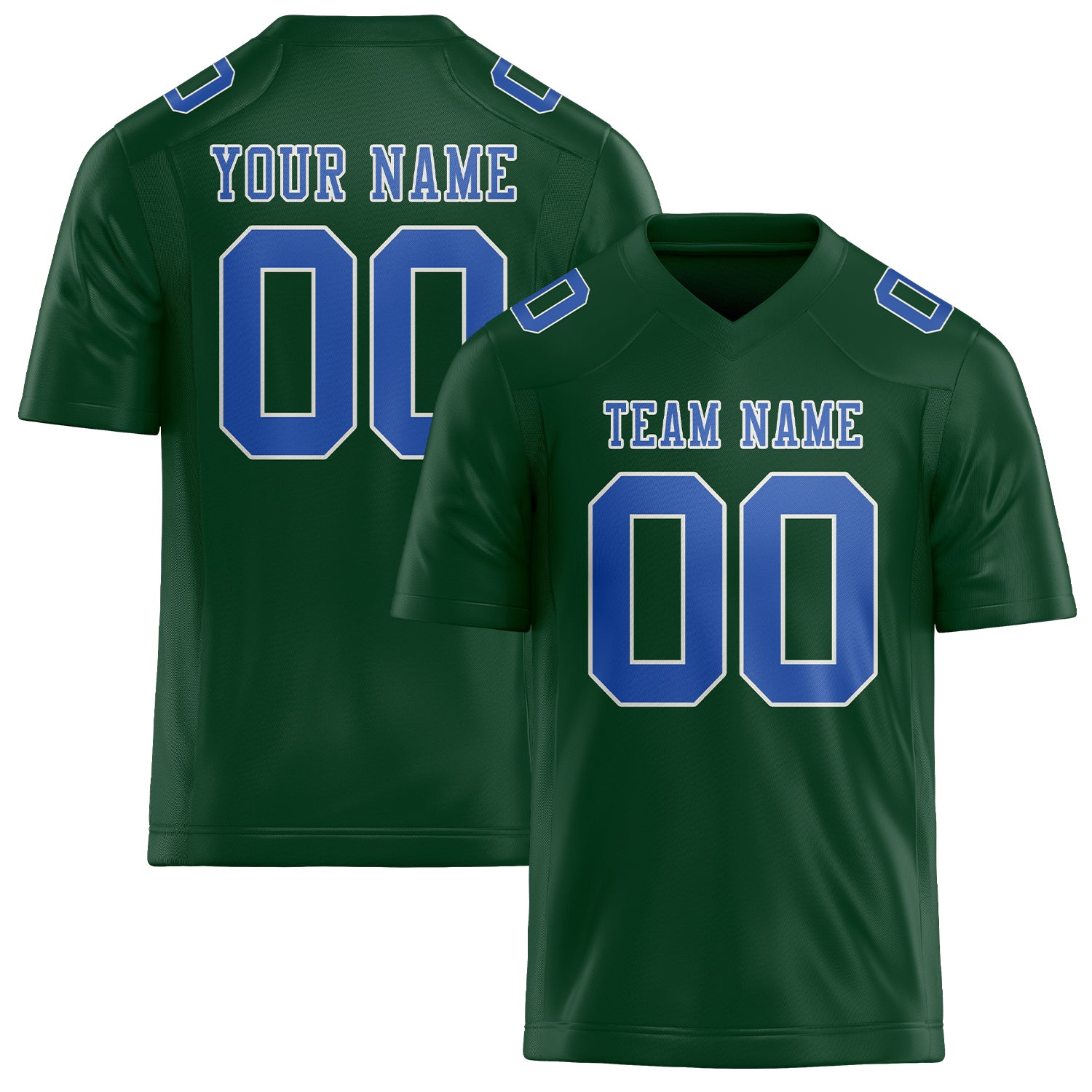 Maillot de football personnalisé vert ciel et bleu ciel
