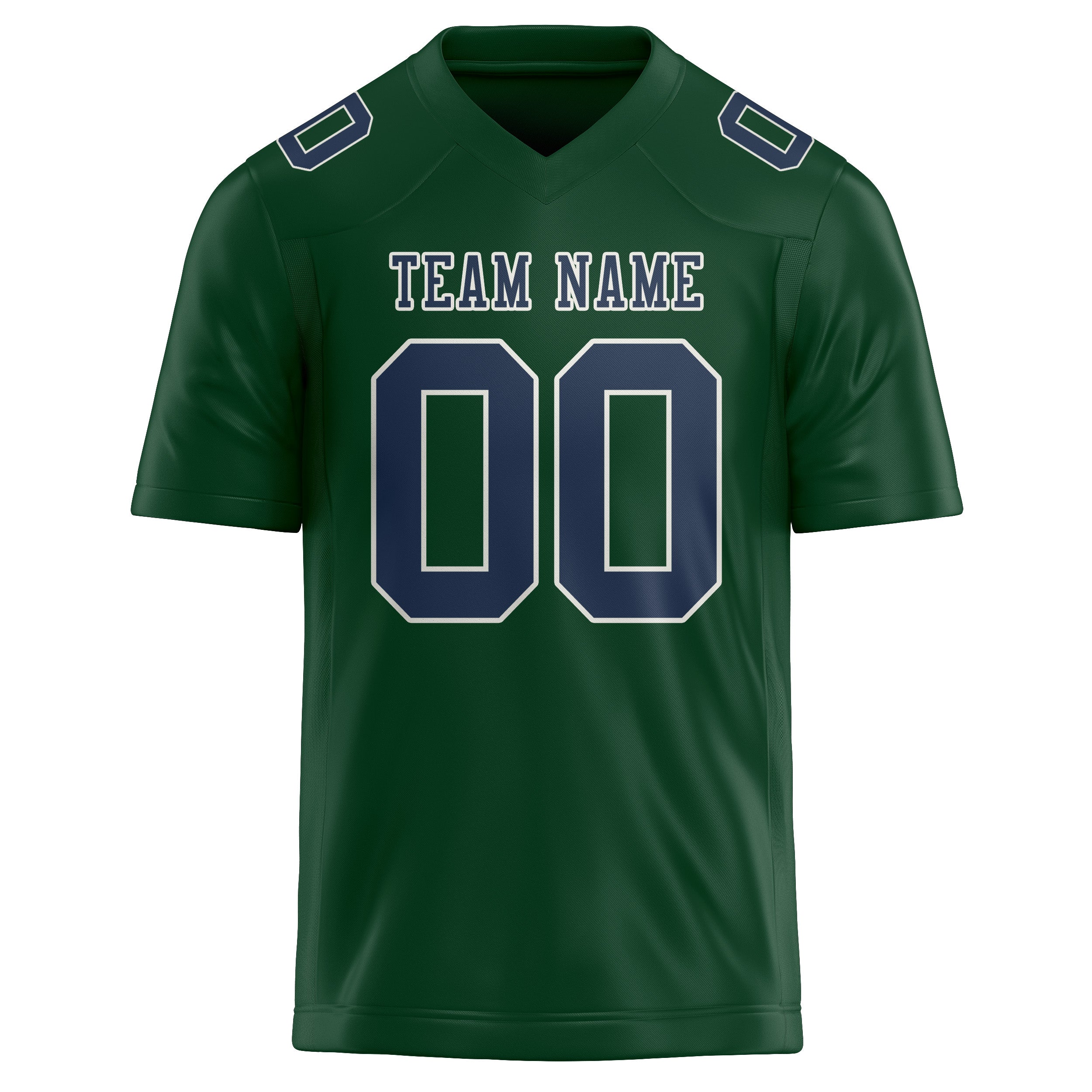 Maillot de football personnalisé vert et bleu