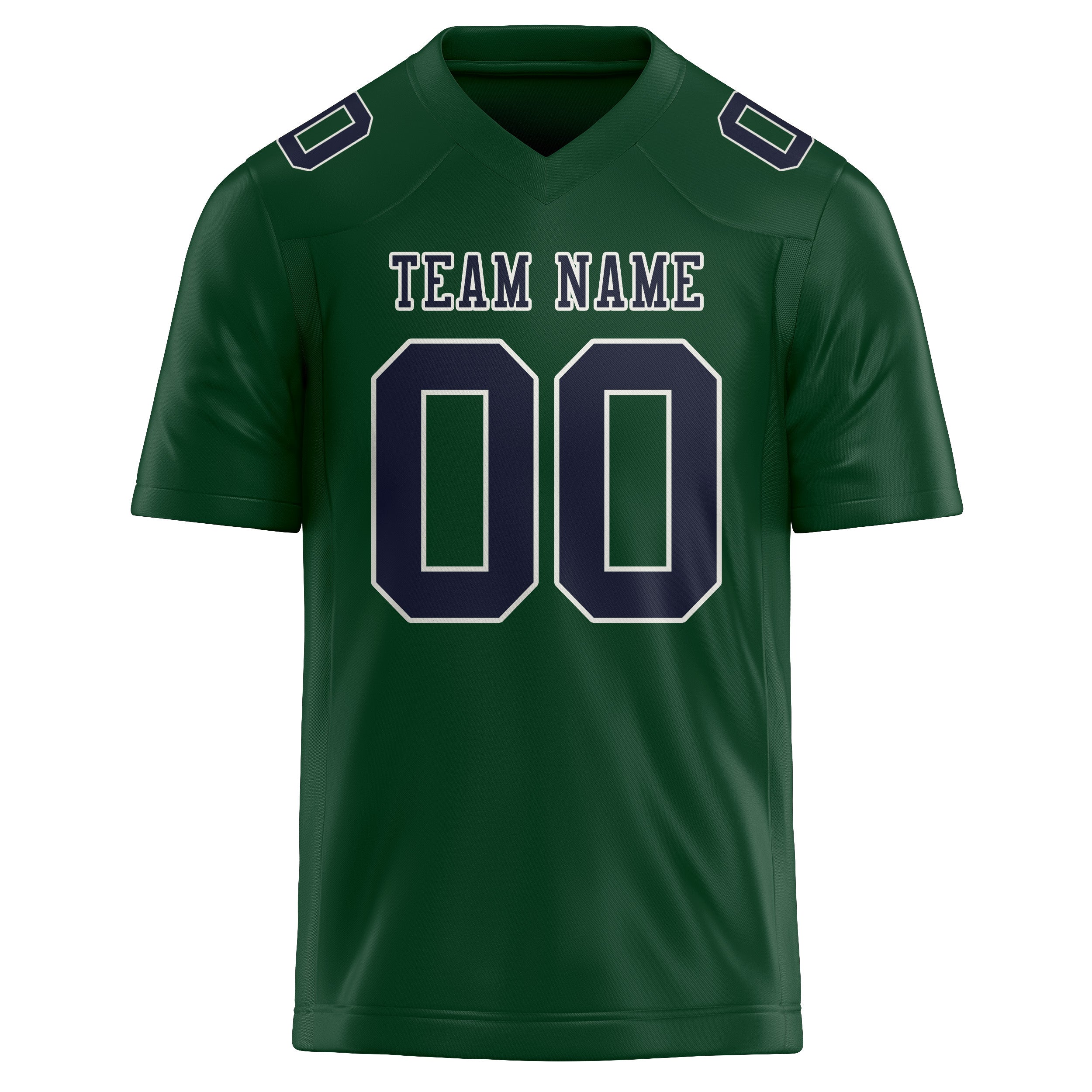 Maillot de football vert et marine personnalisé