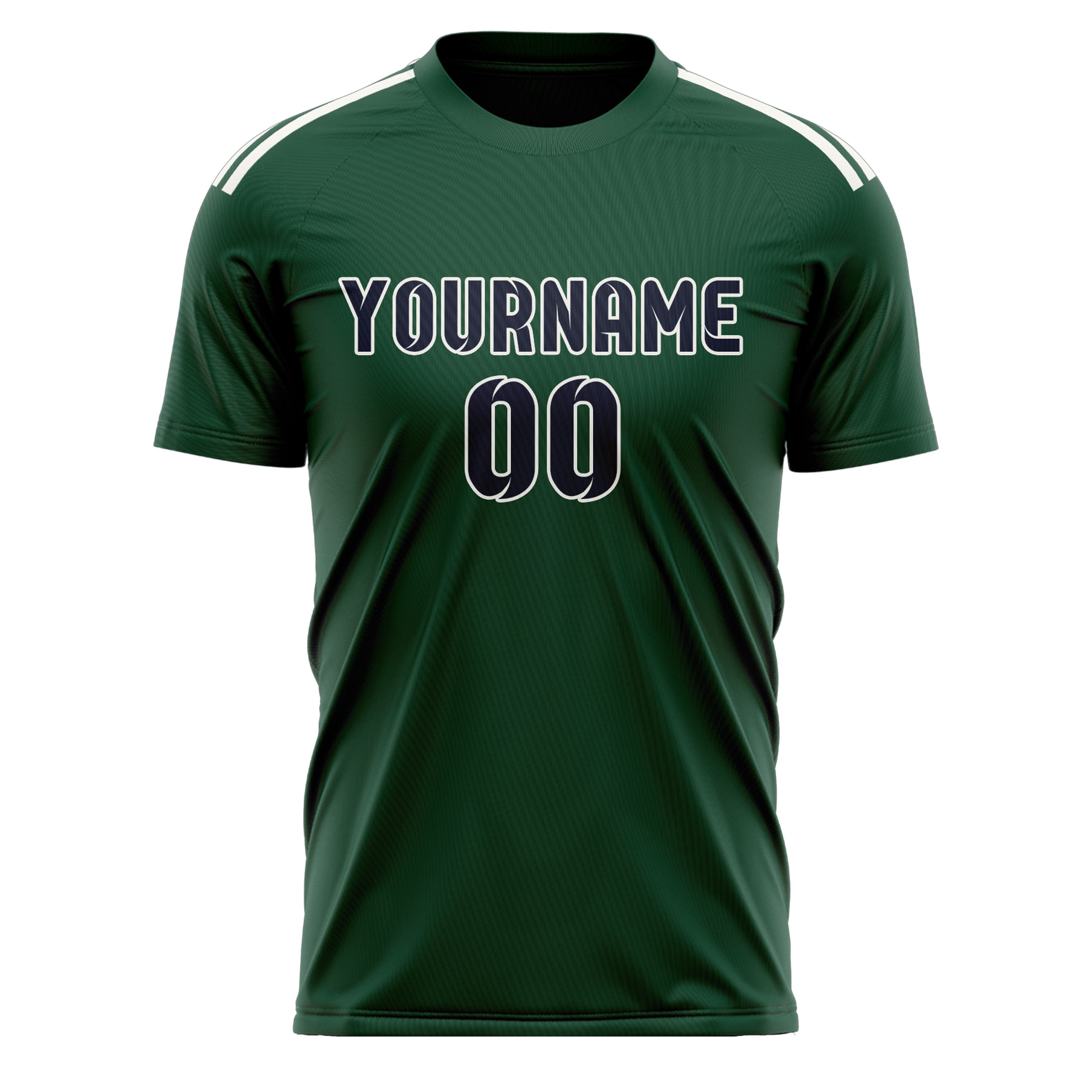 Maillot de football vert et marine personnalisé