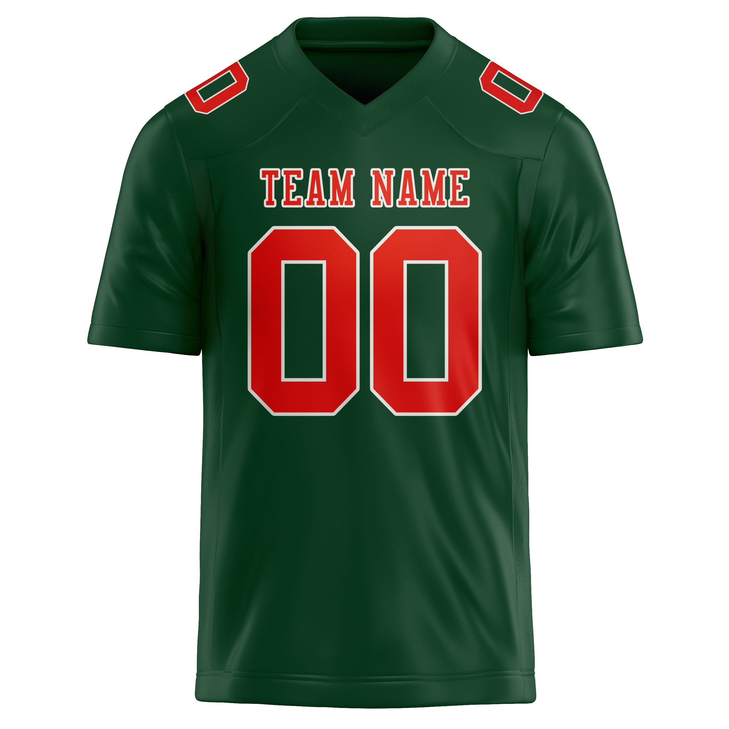 Maillot de football personnalisé vert orange rouge
