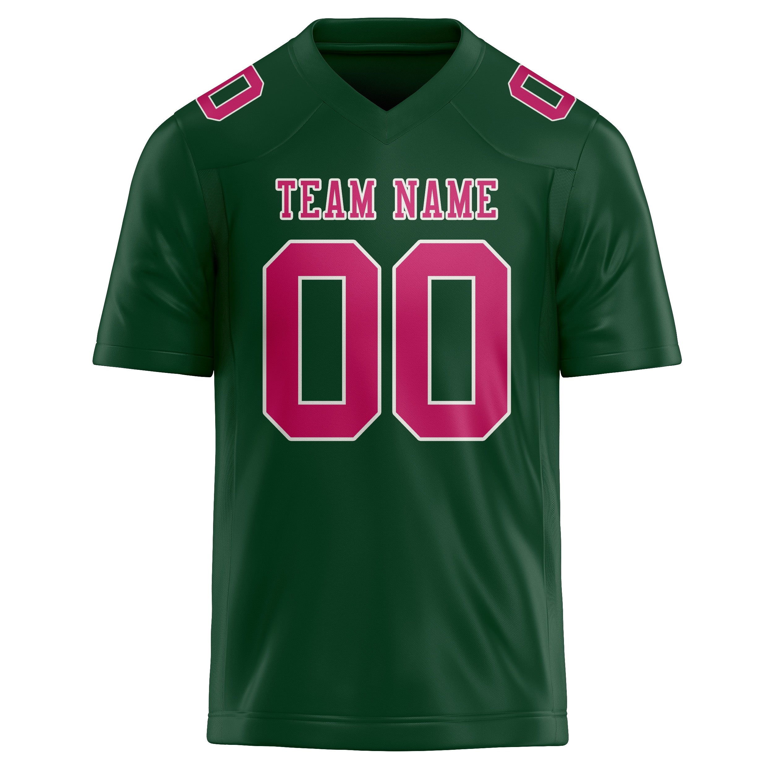 Maillot de football personnalisé vert et rose