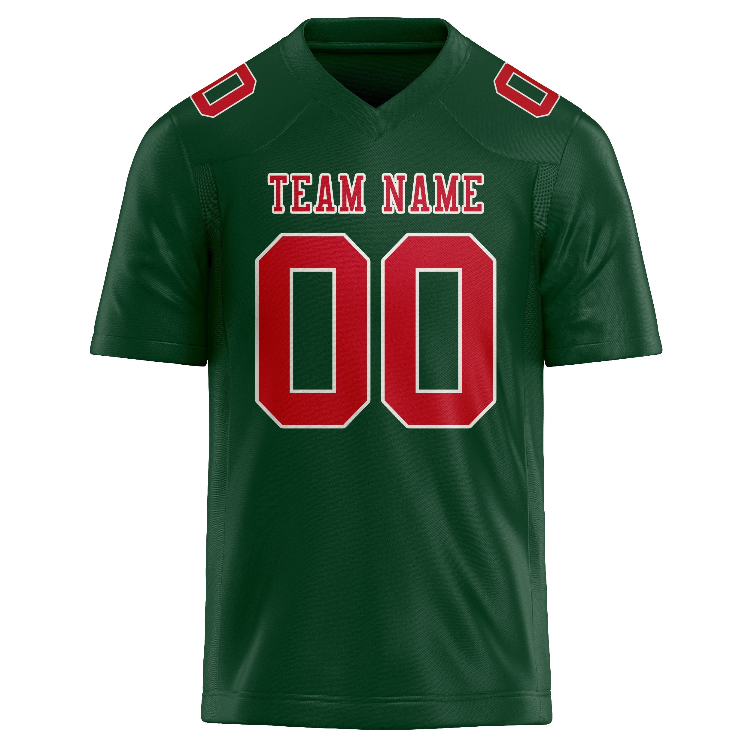 Maillot de football personnalisé vert et rouge