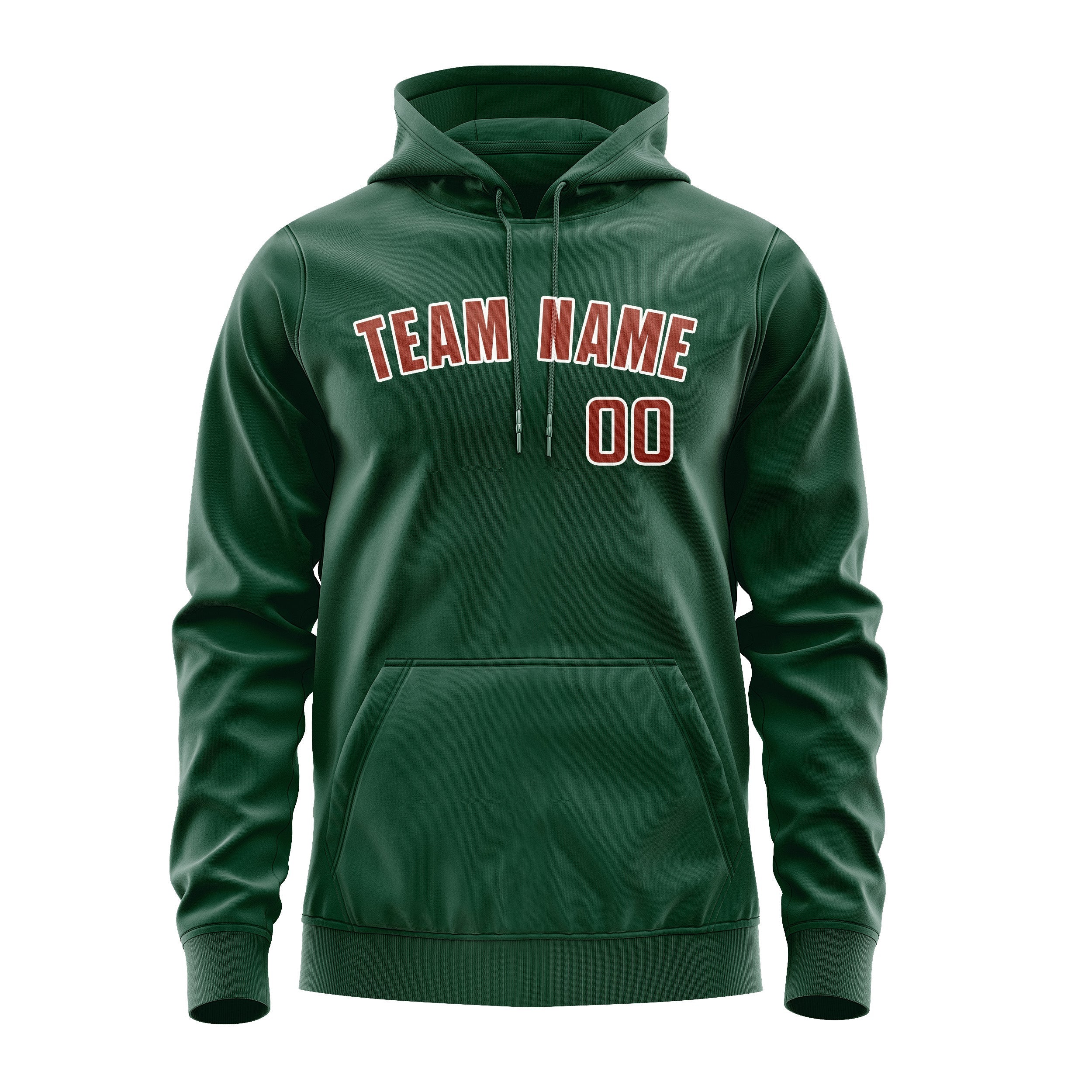 Sweat à capuche personnalisé vert corail rouge 