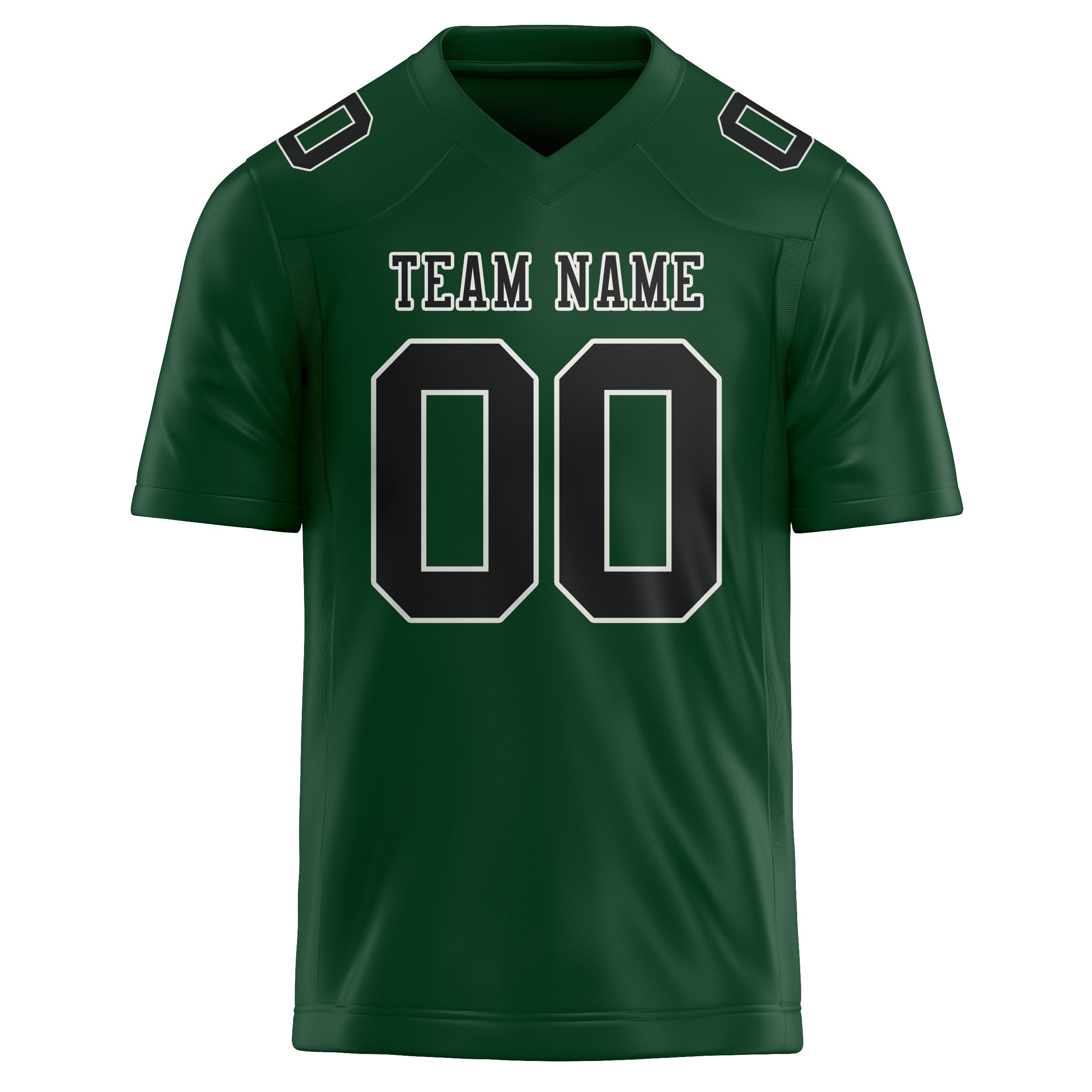 Maillot de football vert et noir personnalisé