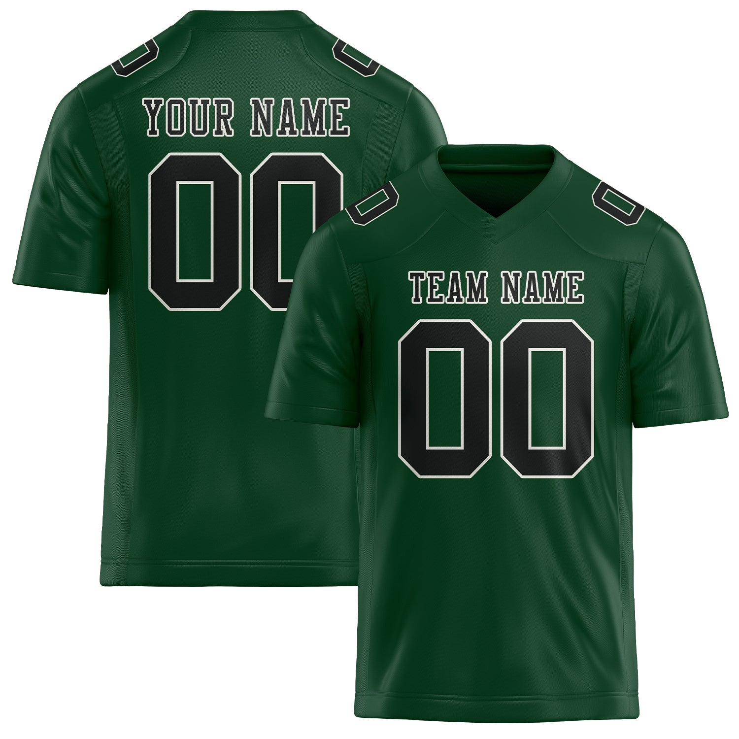 Maillot de football vert et noir personnalisé
