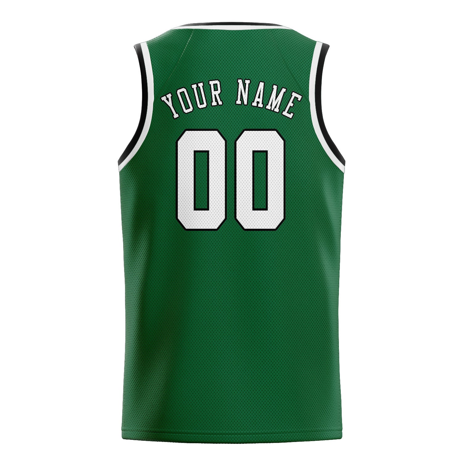 Maillot de basketball vert et blanc personnalisé