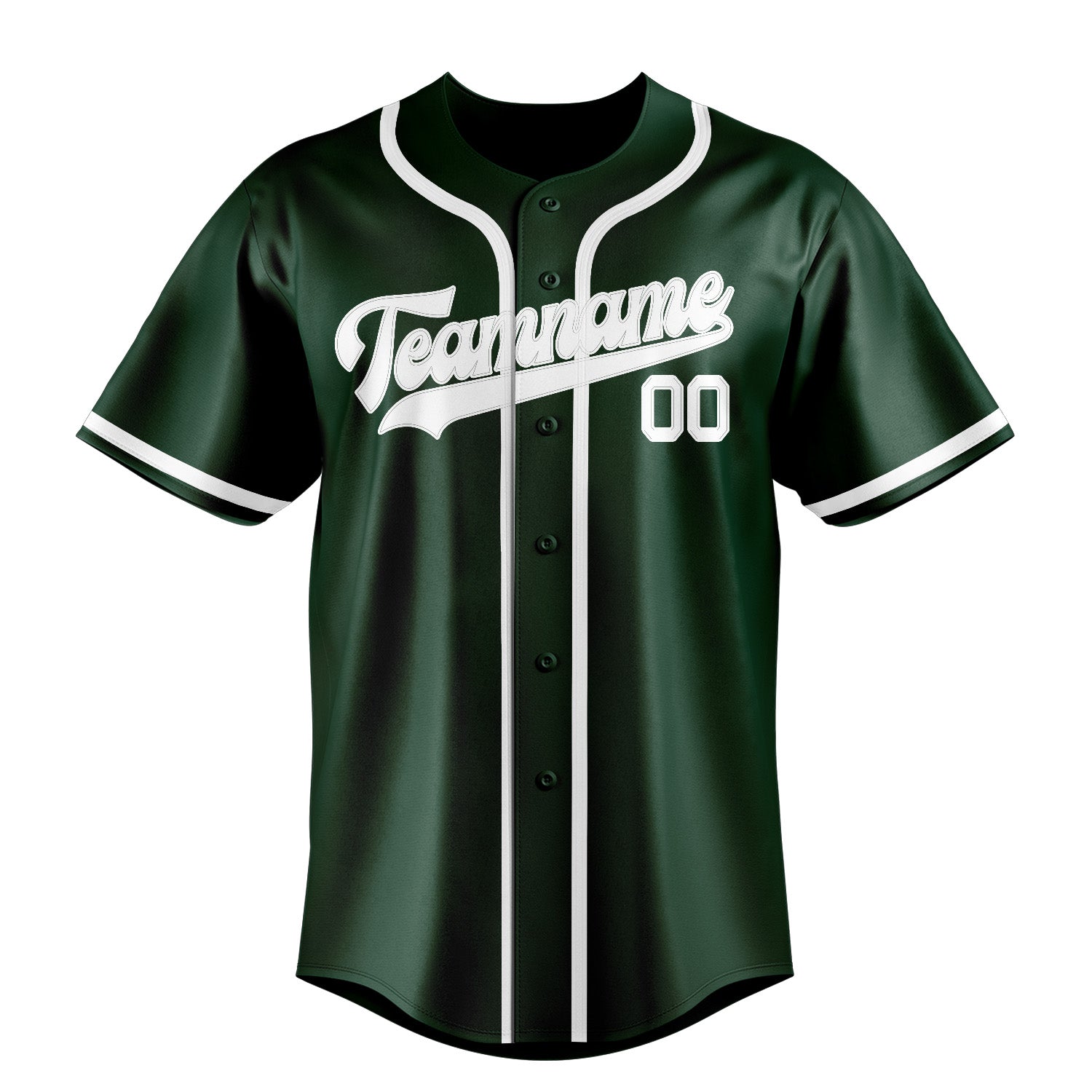 Maillot de baseball vert et blanc personnalisé
