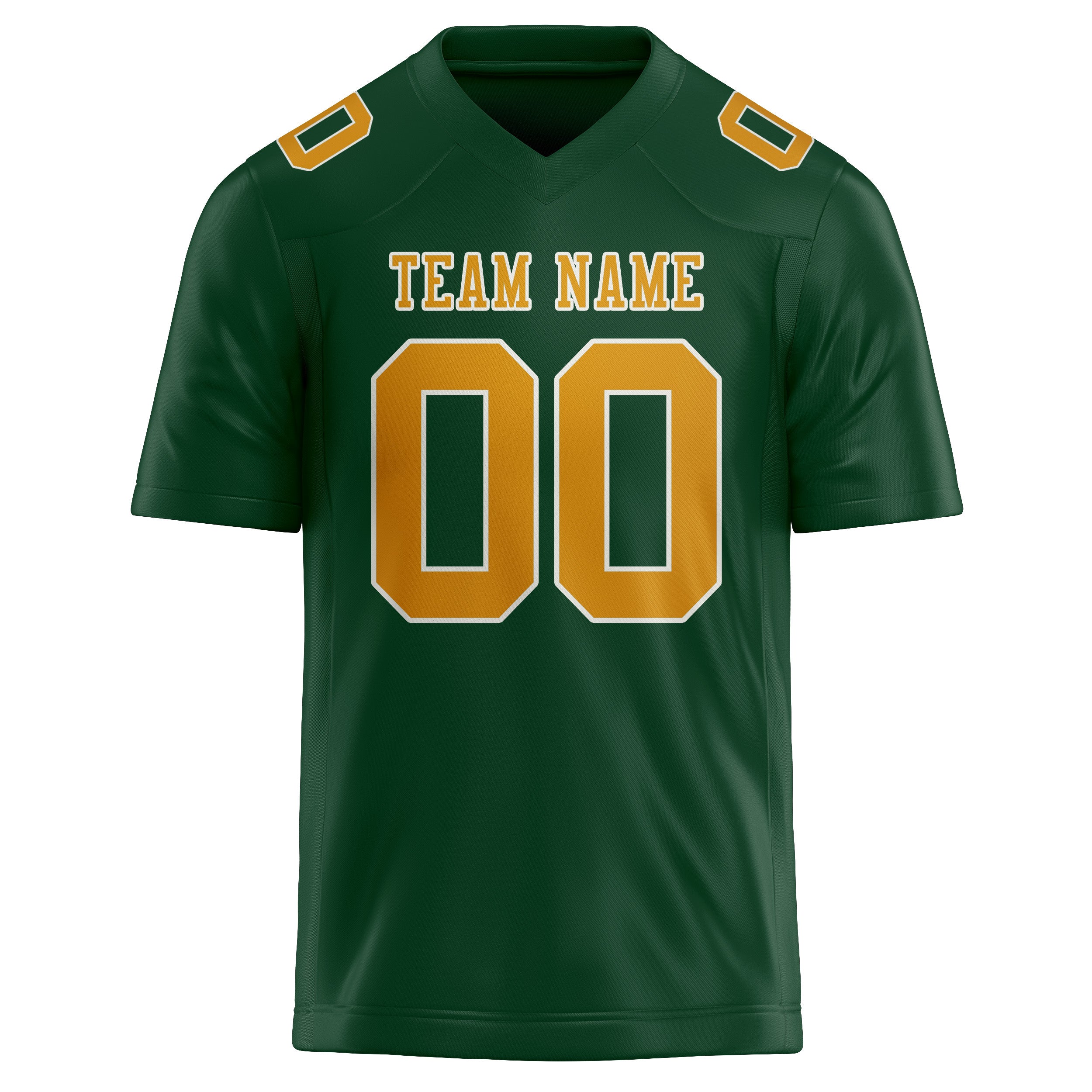 Maillot de football personnalisé vert et jaune