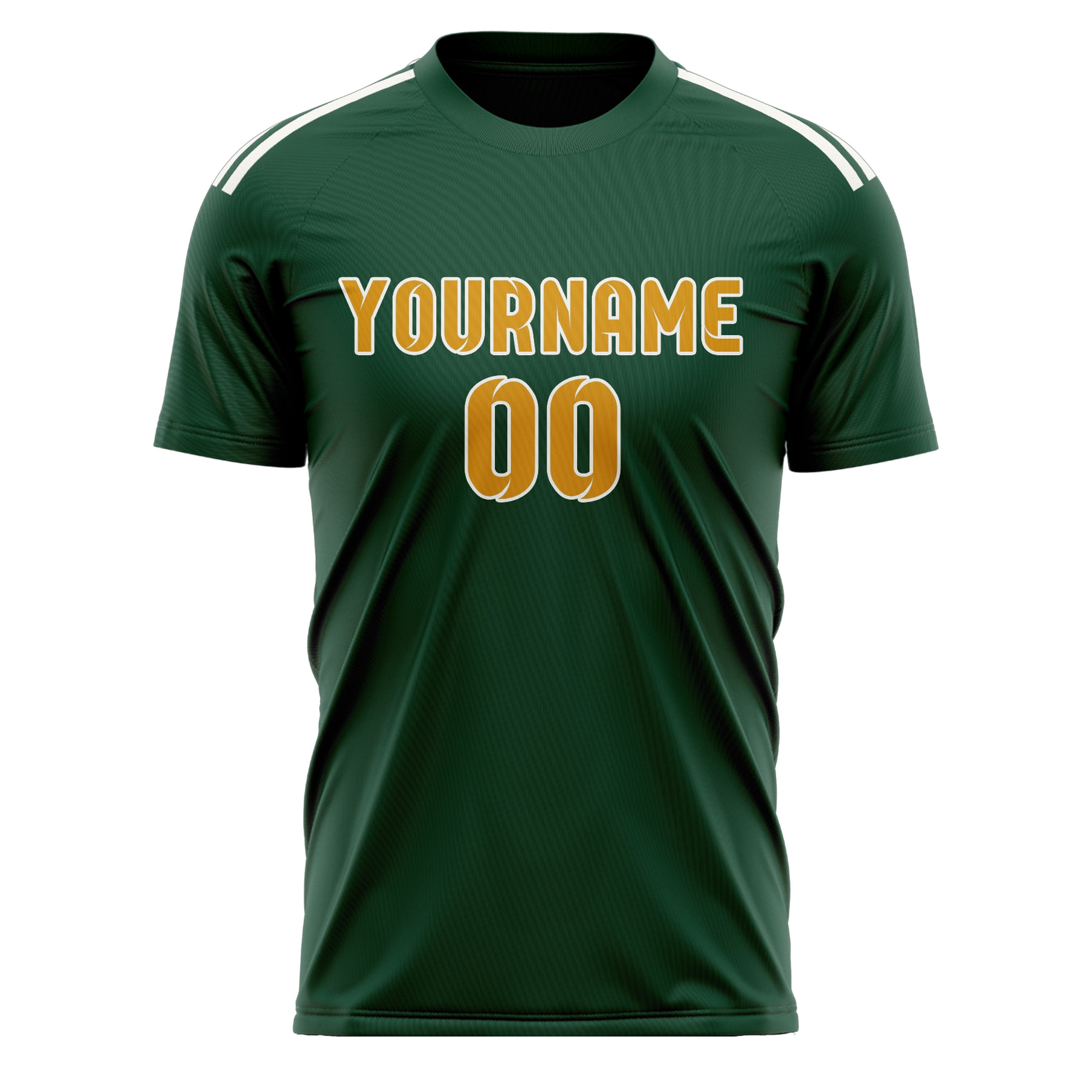 Maillot de football personnalisé vert et jaune