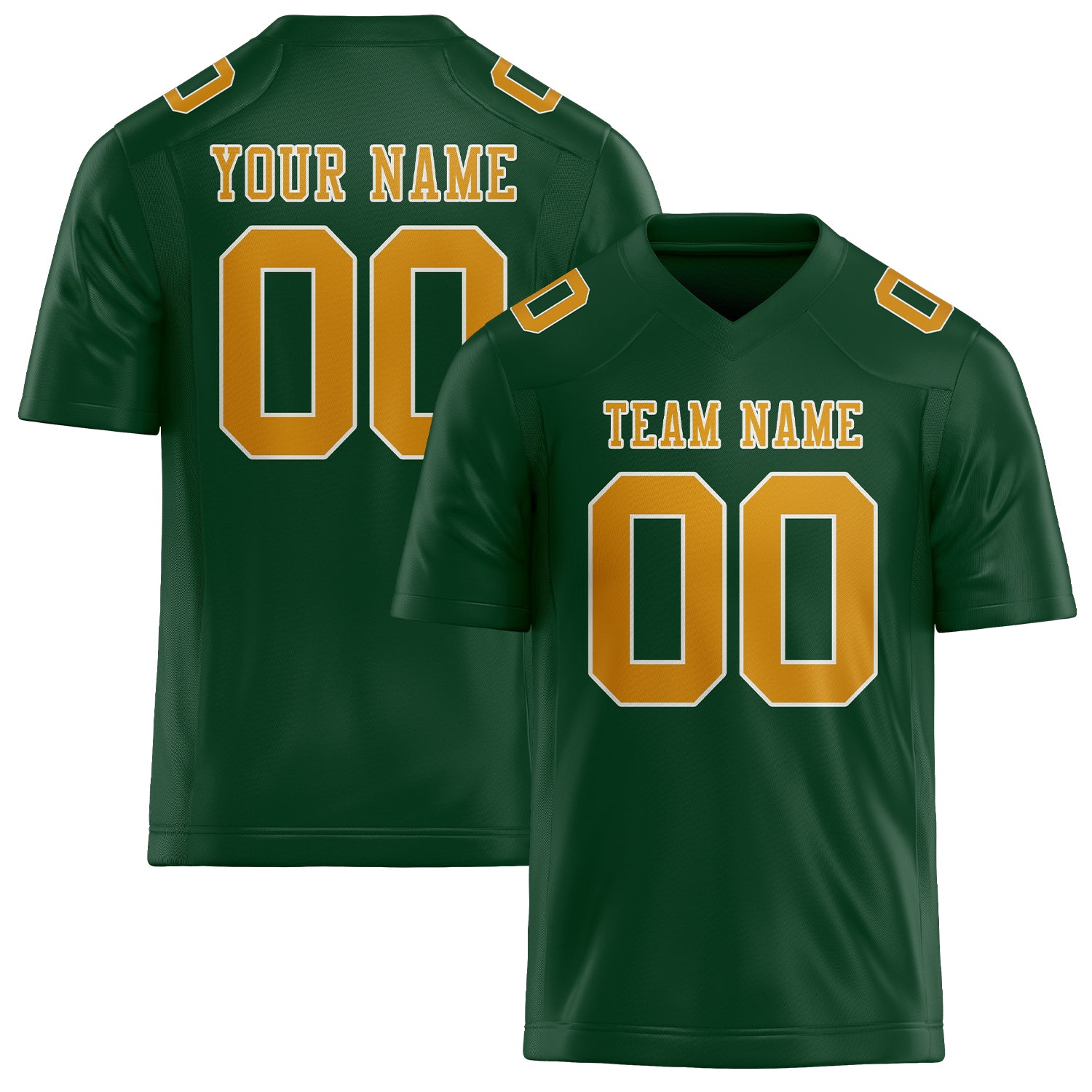 Maillot de football personnalisé vert et jaune