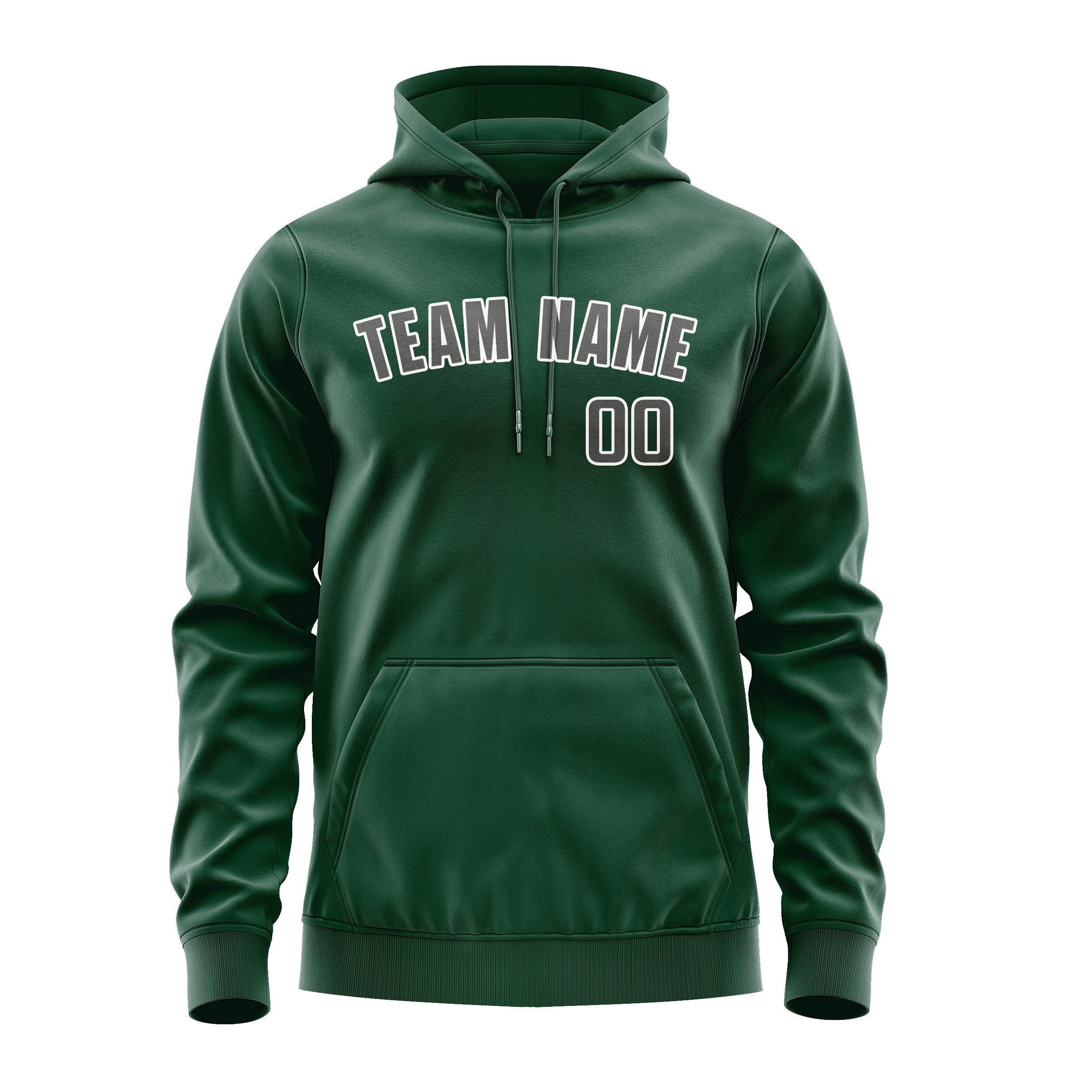 Sweat à capuche vert foncé personnalisé 