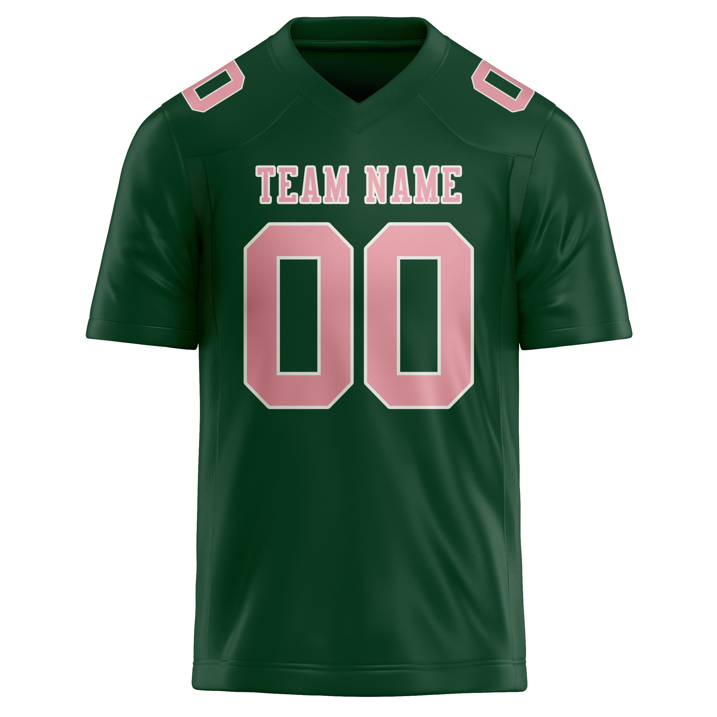 Maillot de football personnalisé vert et rose clair