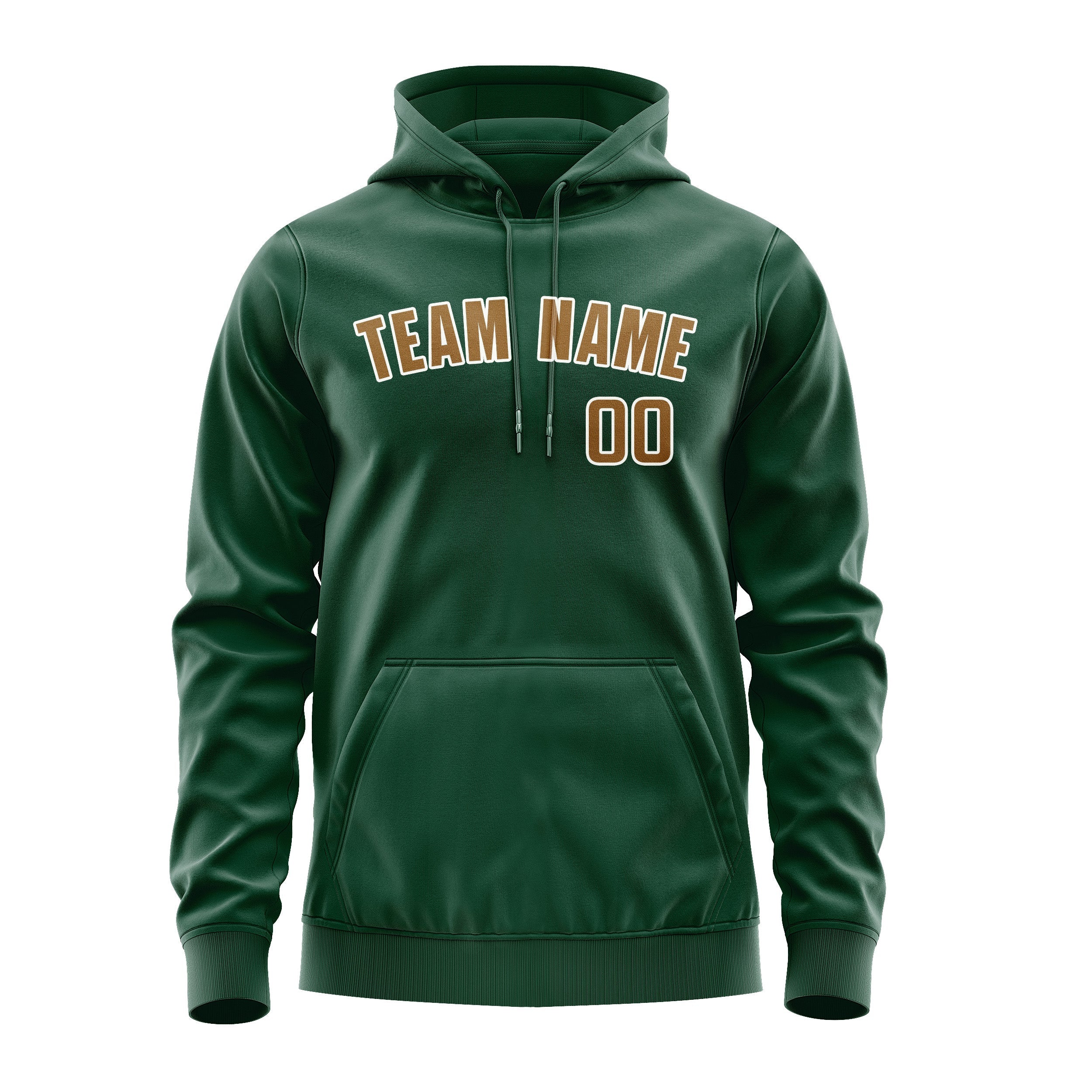 Sweat à capuche kaki vert personnalisé 