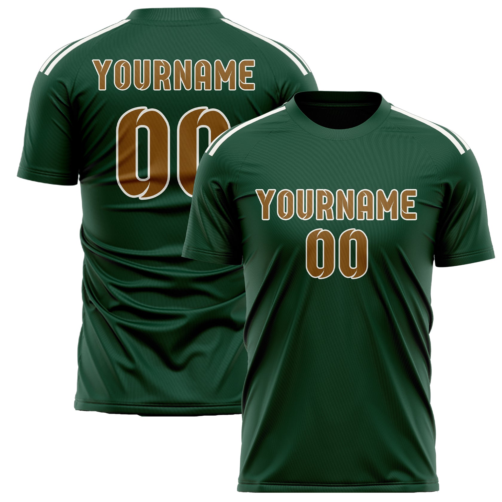 Maillot de football vert kaki personnalisé