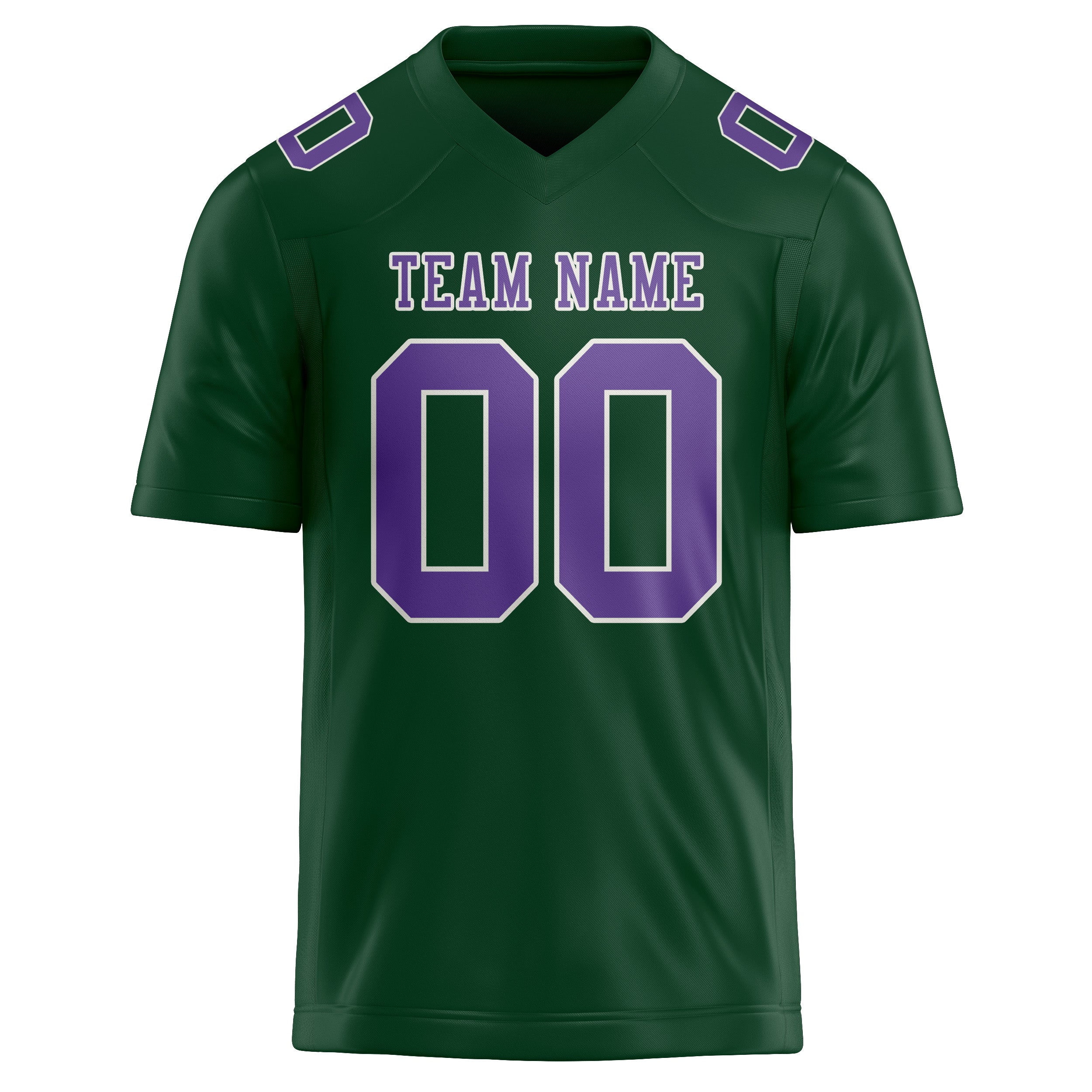 Maillot de football personnalisé vert clair et violet